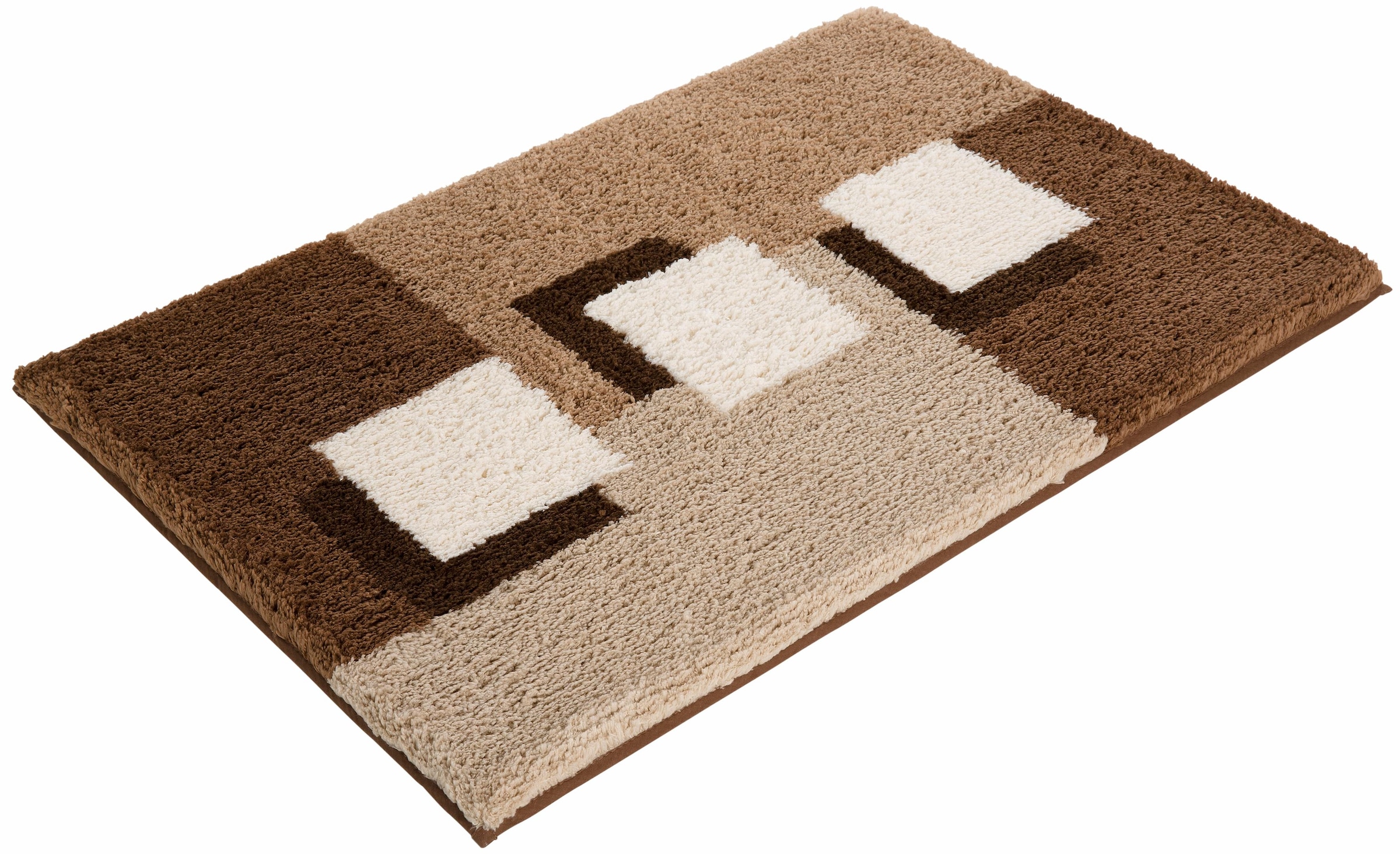 my home Badematte »Ada, Badvorleger, Badezimmer Teppich«, rutschhemmend beschichtet, schnell trocknend-strapazierfähig-fußbodenheizungsgeeignet, Badteppich, Badematten auch als 3 teiliges Set erhältlich