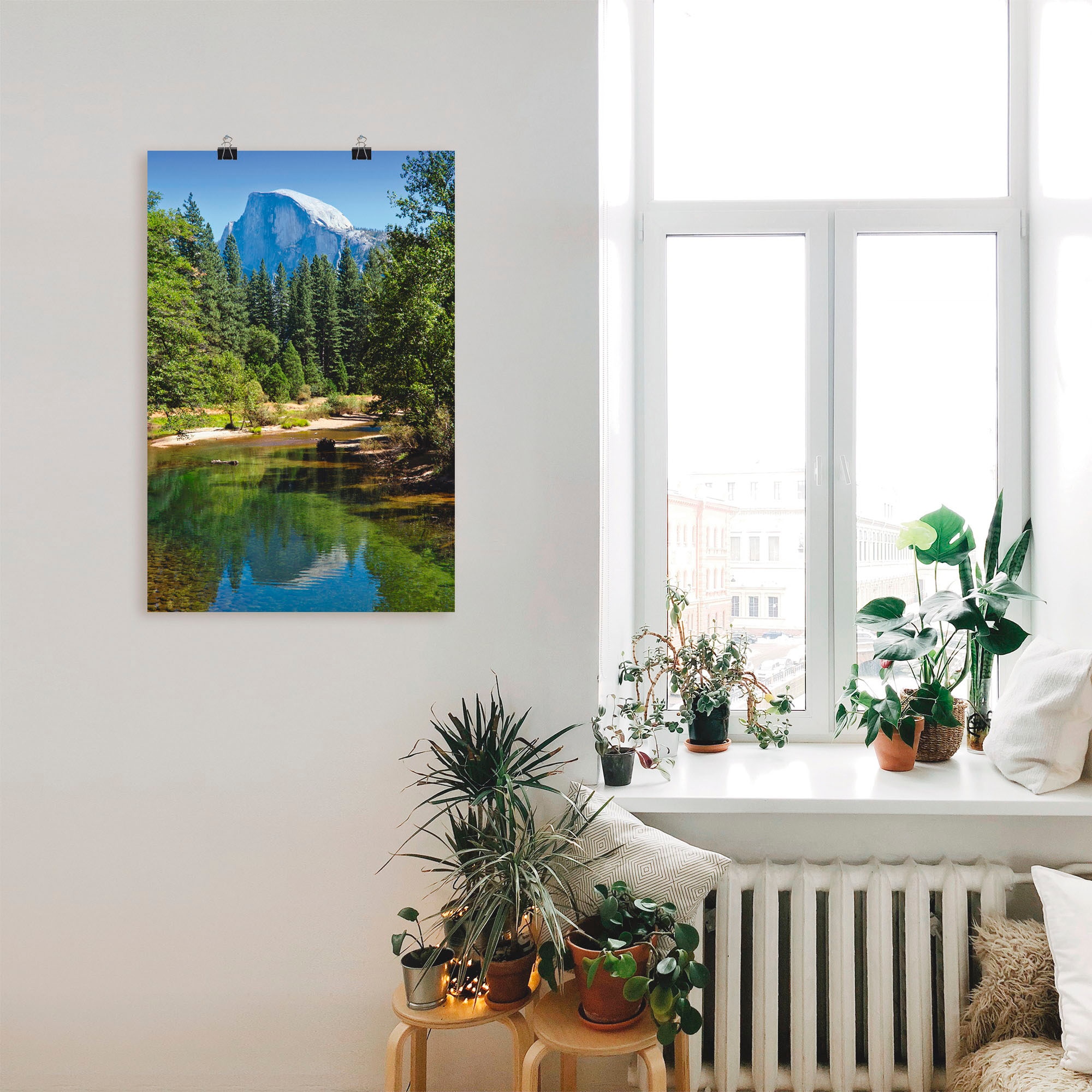 Artland Wandbild "Yosemite Valley Half Dome River of Mercy", Gewässer, (1 S günstig online kaufen