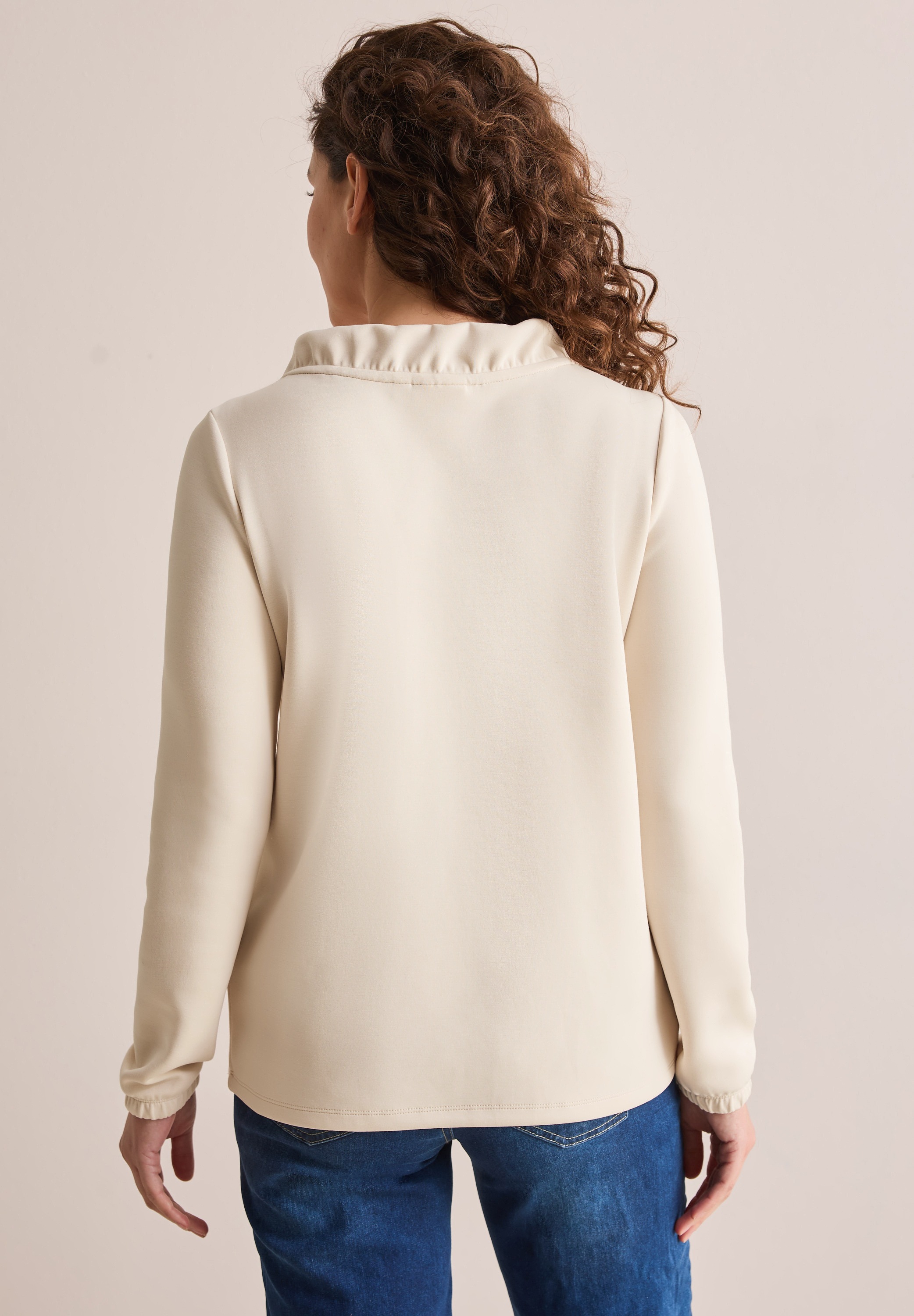 Cecil Langarmshirt aus softem Materialmix