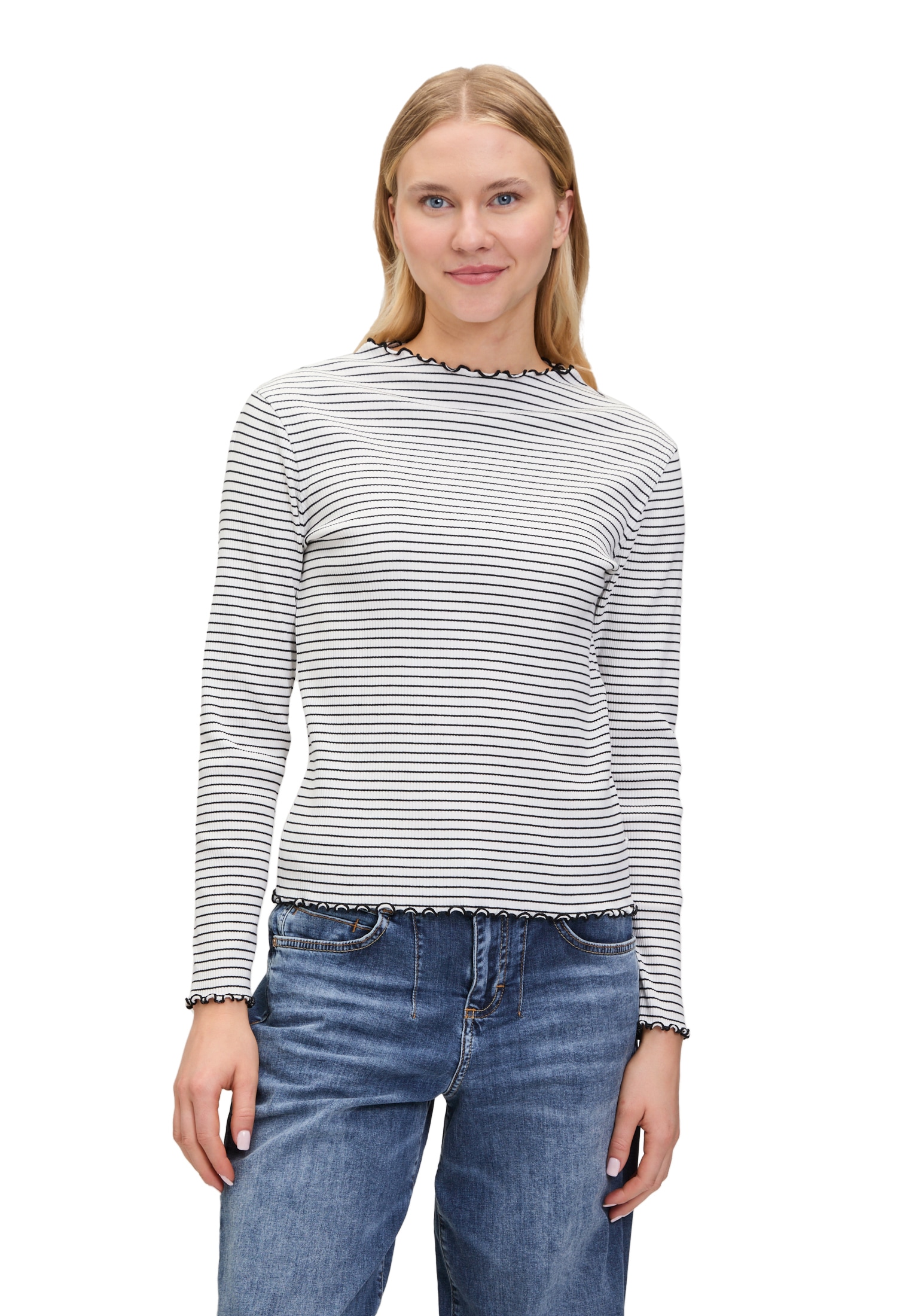 Cartoon Kurzarmshirt "Cartoon Damen Langarm-Shirt mit Kragen", (1 tlg.) günstig online kaufen