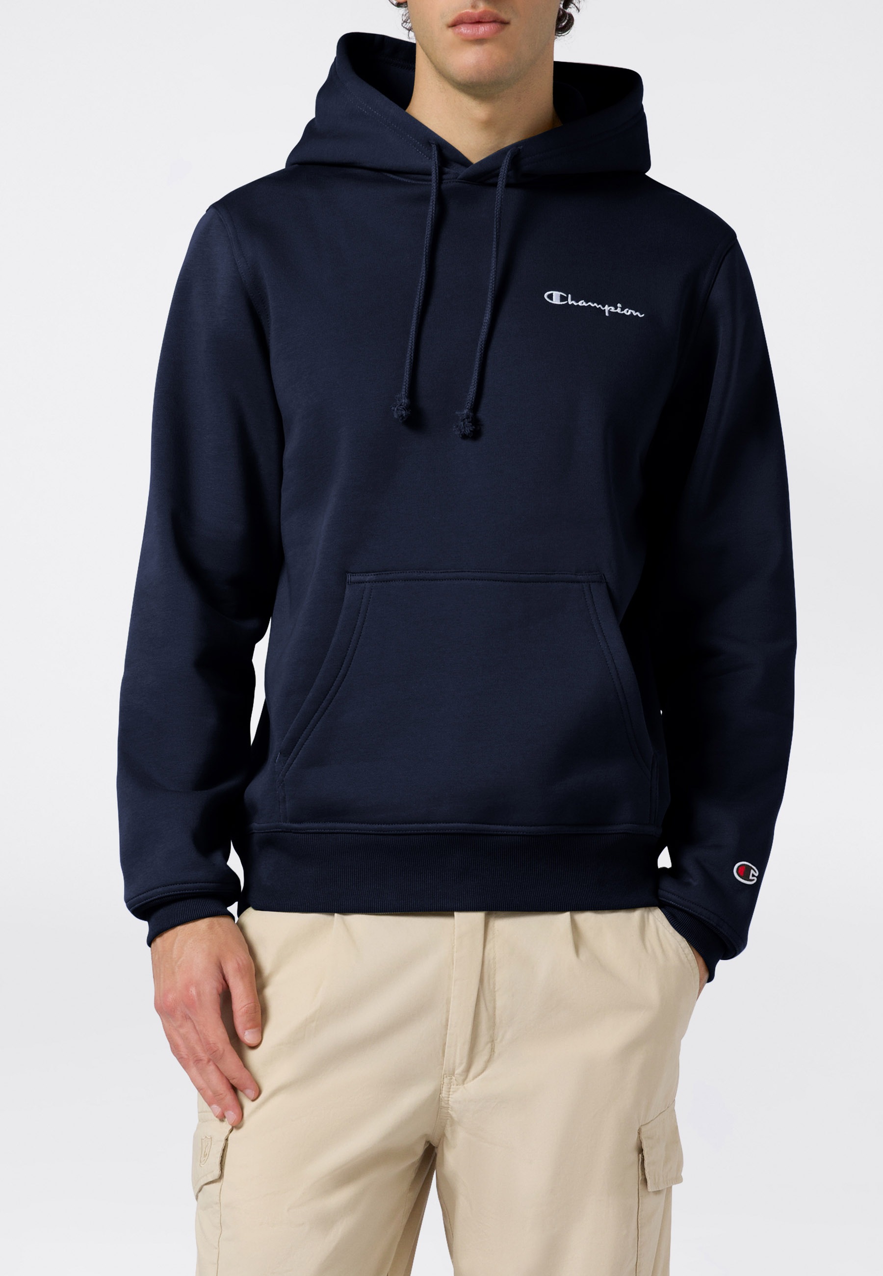 CHAMPION Herren Kapuzensweatshirt "SPORTWEAR HOODIE Standard Fit"nny, ns, Gr. M, Obermaterial: 70% Baumwolle, 30% Polyester, Sweatshirts