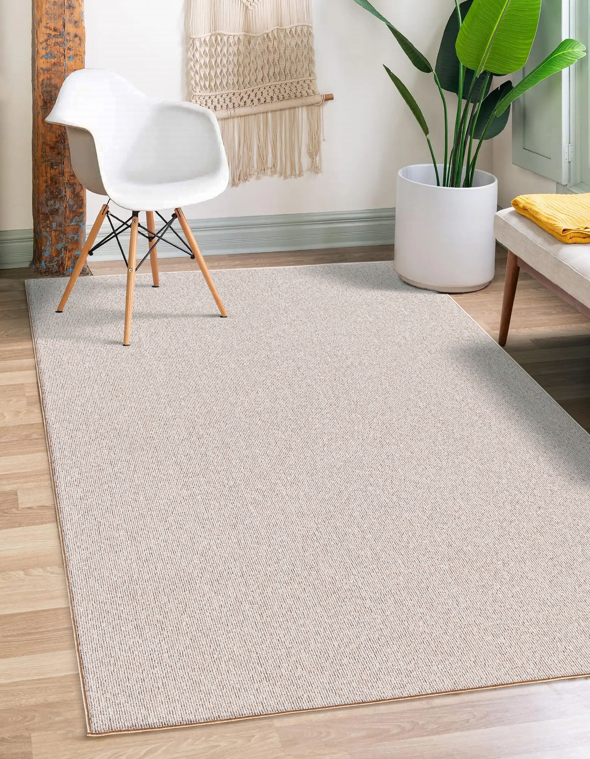 the carpet Teppich »Natal«, rechteckig, 5 mm Höhe, Wohnzimmer Teppich robust Filz-Rücken