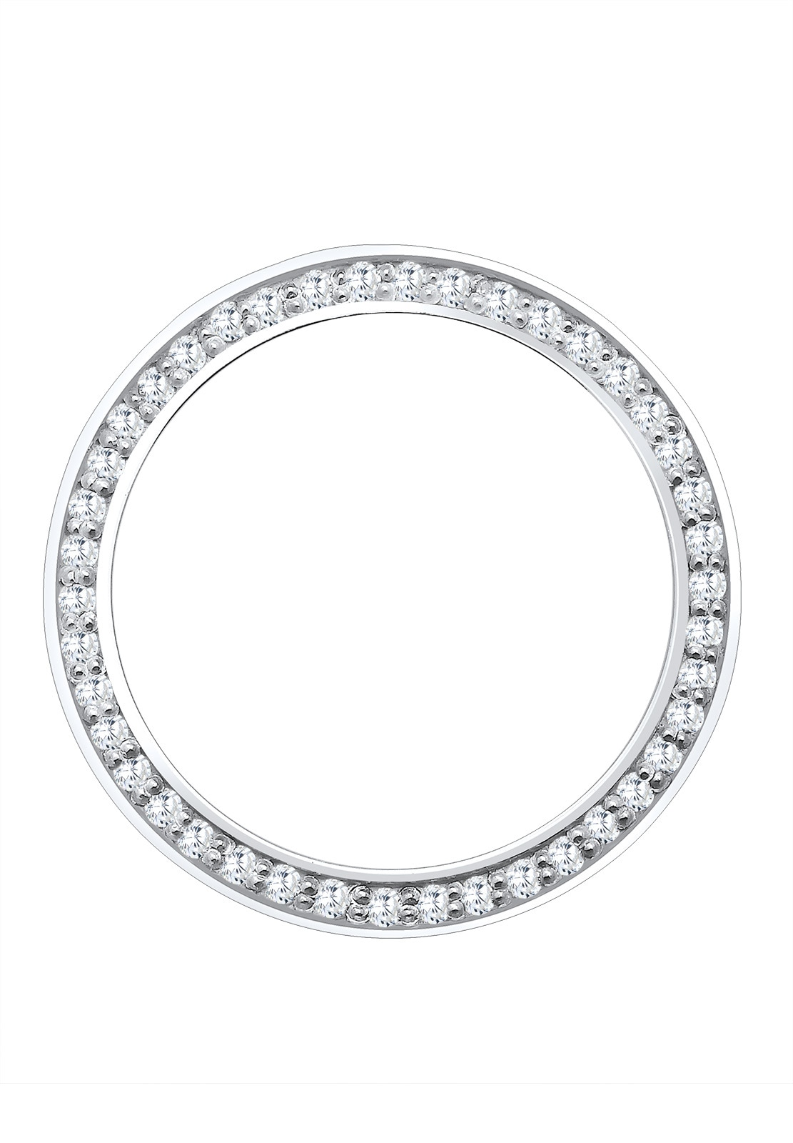 Elli Premium Fingerring »Bandring mit Zirkonia Weiß 925 Sterling Silber«
