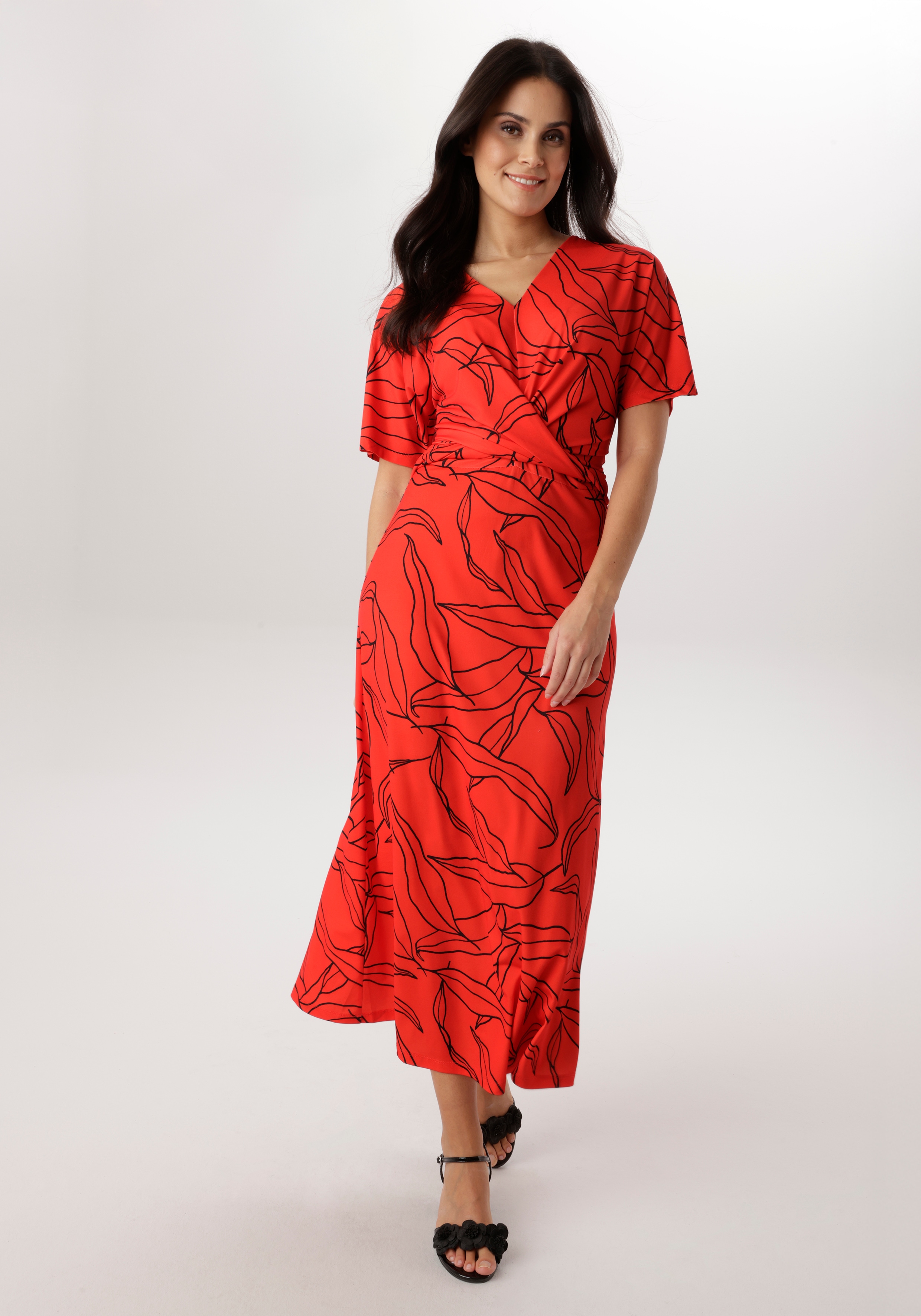 Aniston SELECTED Midikleid mit angedeuteter Wickelopik