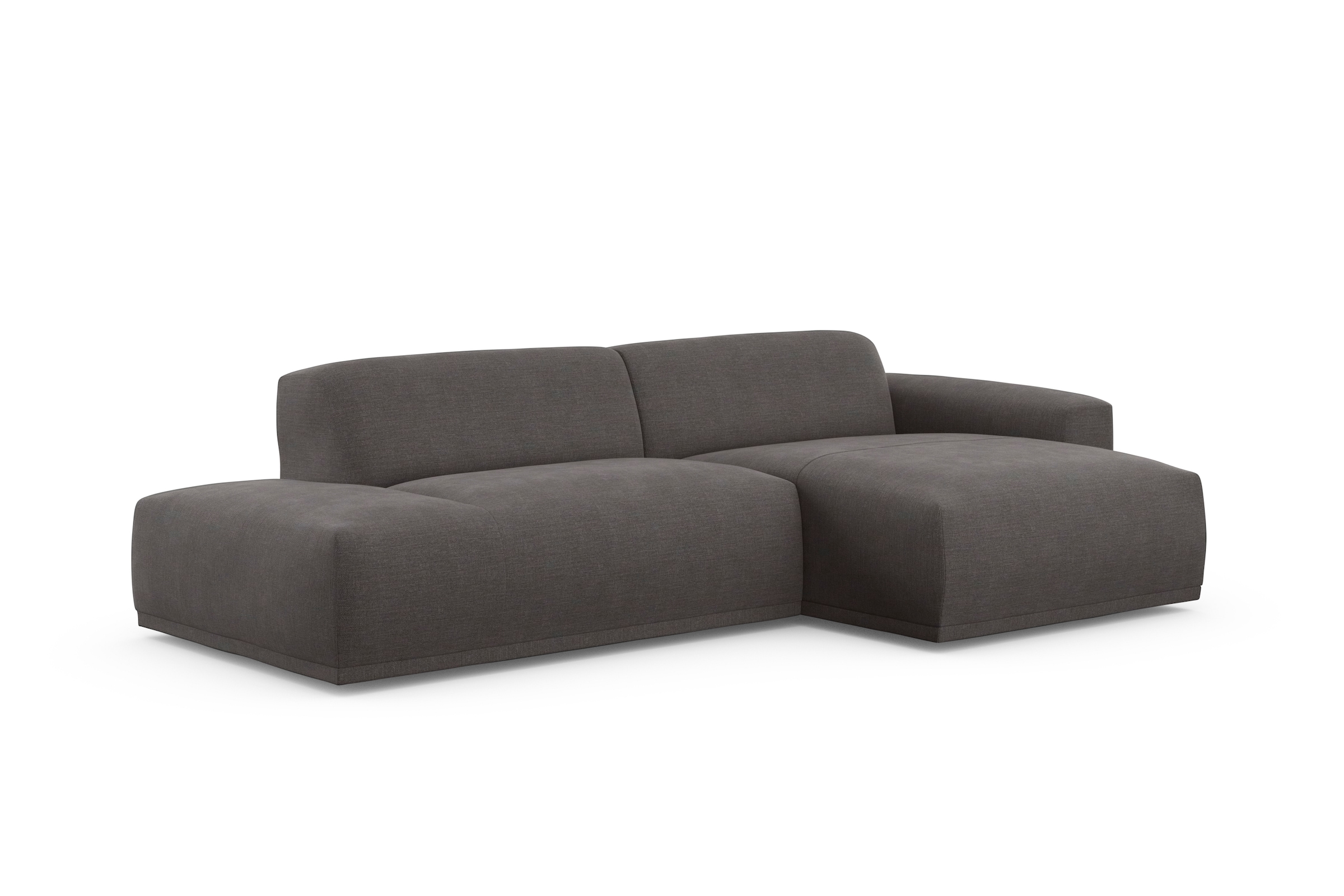 TRENDMANUFAKTUR Ecksofa Braga, aus 2 Teilen, moderner Cord-Stoff