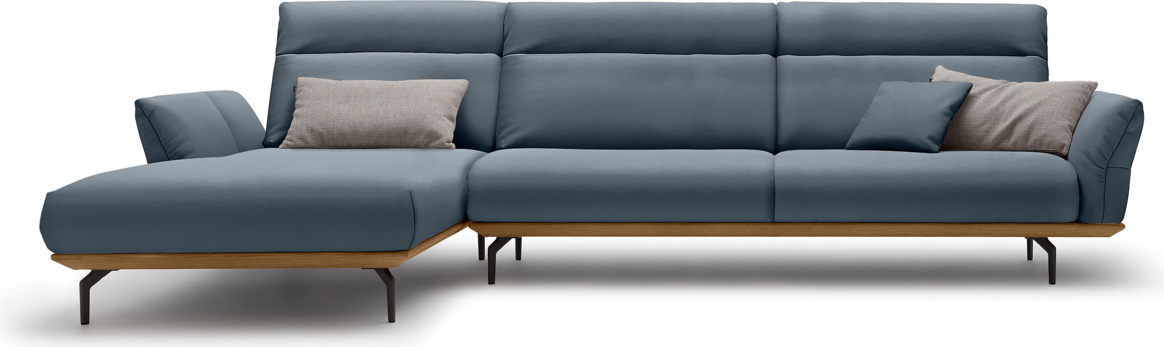 Creation BY ROLF BENZ Ecksofa "CR.460", Sockel in Nussbaum, Winkelfüße in U günstig online kaufen