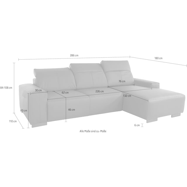 COTTA Kopfteilverstellung Sofa, BAUR mit | kaufen