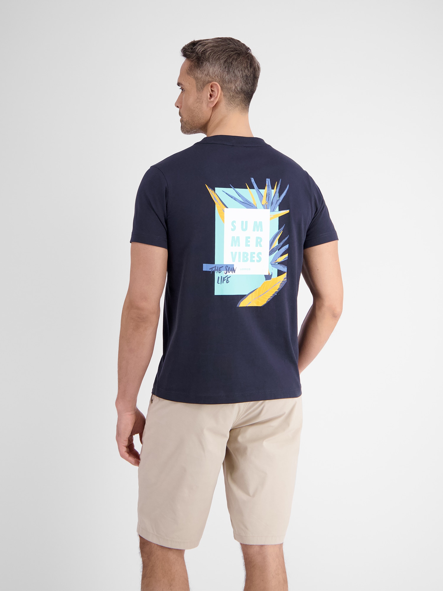 LERROS T-Shirt »T-Shirt mit Front- und Rückenprint«