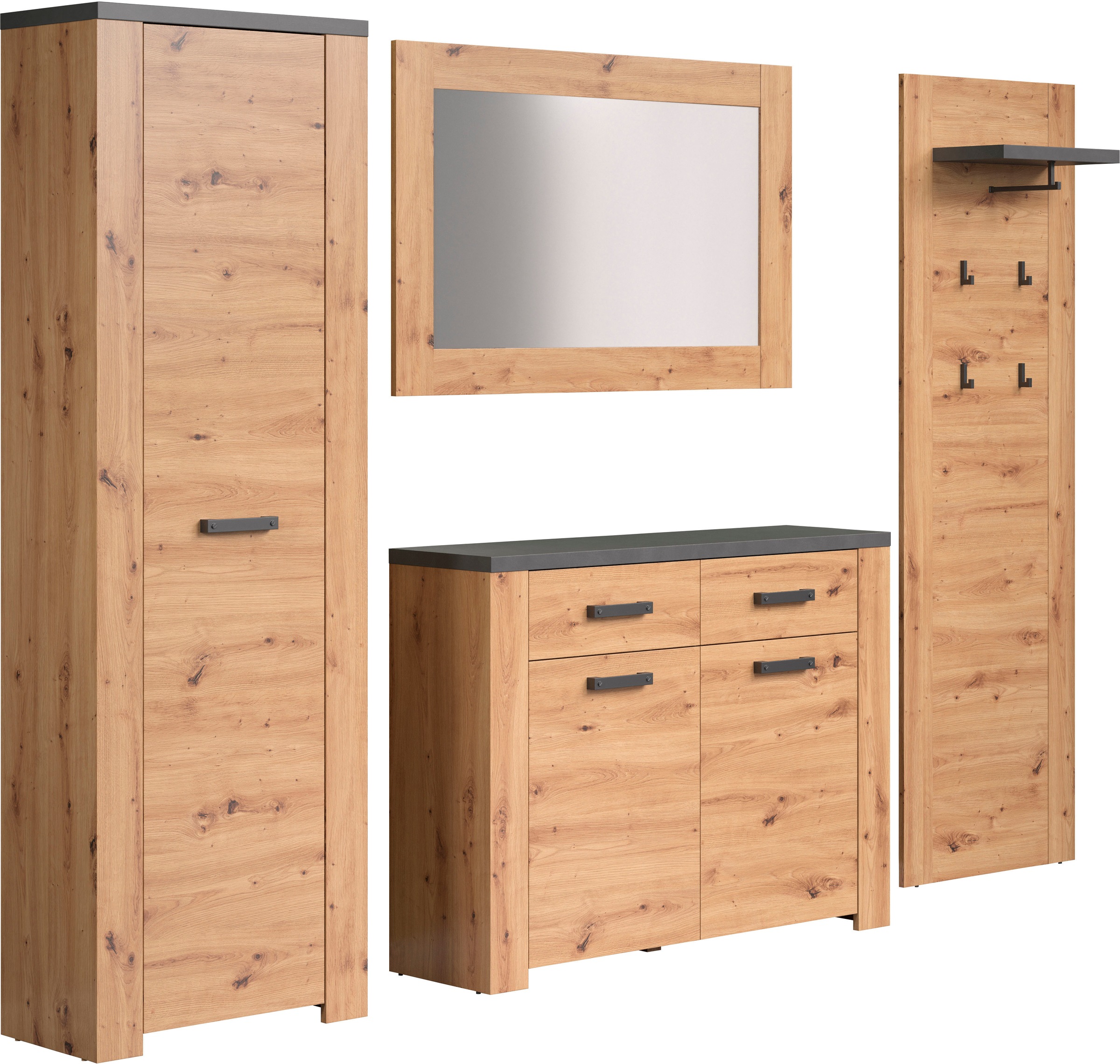 Home affaire Garderoben-Set "Ambres" 4 Stk. tlg. günstig online kaufen