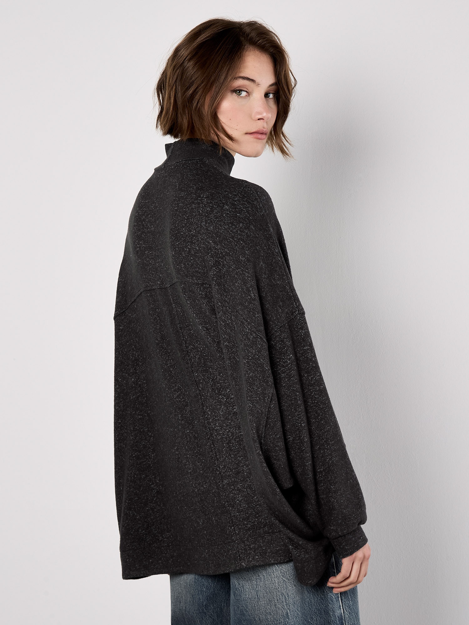 Apricot Fledermauspullover »Oversized Pullover« mit Stehkragen