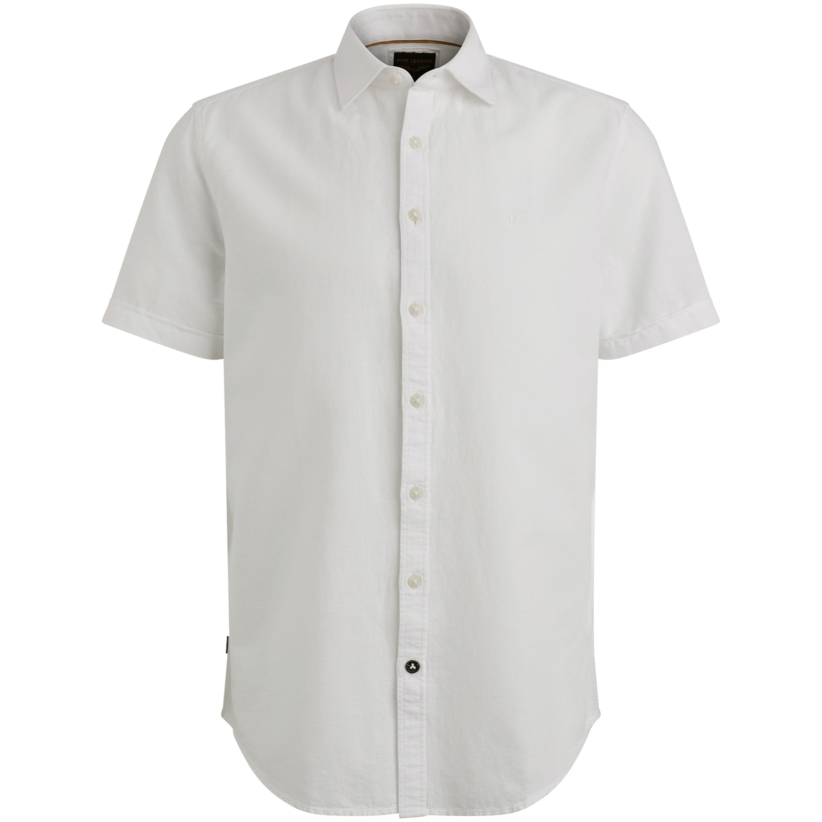 PME LEGEND Kurzarmhemd »Short Sleeve Shirt Ctn Linen 2 tone«, in melierter Optik