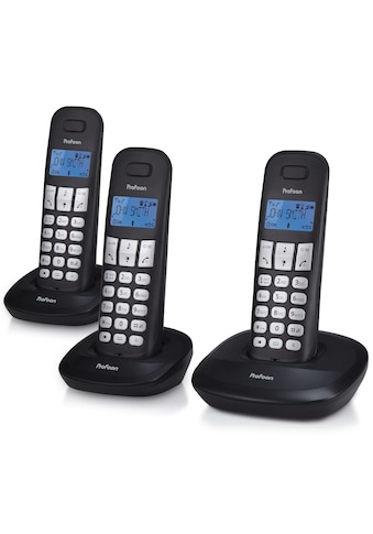 Schnurloses DECT-Telefon »DECT-Telefon Set mit 3 Mobilteilen und Ladeschale«,...