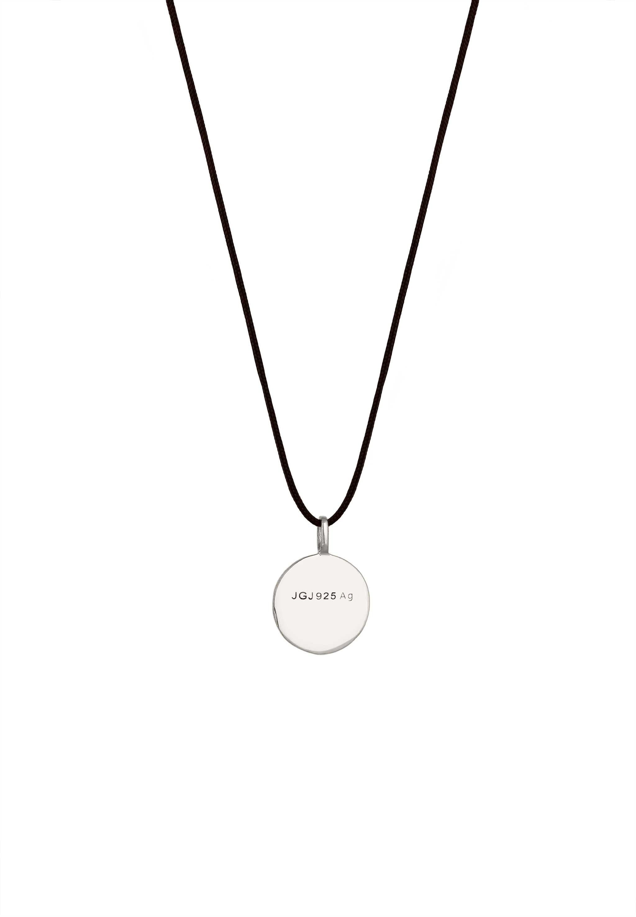 Kuzzoi Silberkette »Halskette Nylon Anhänger Plättchen 925 Sterling Silber«