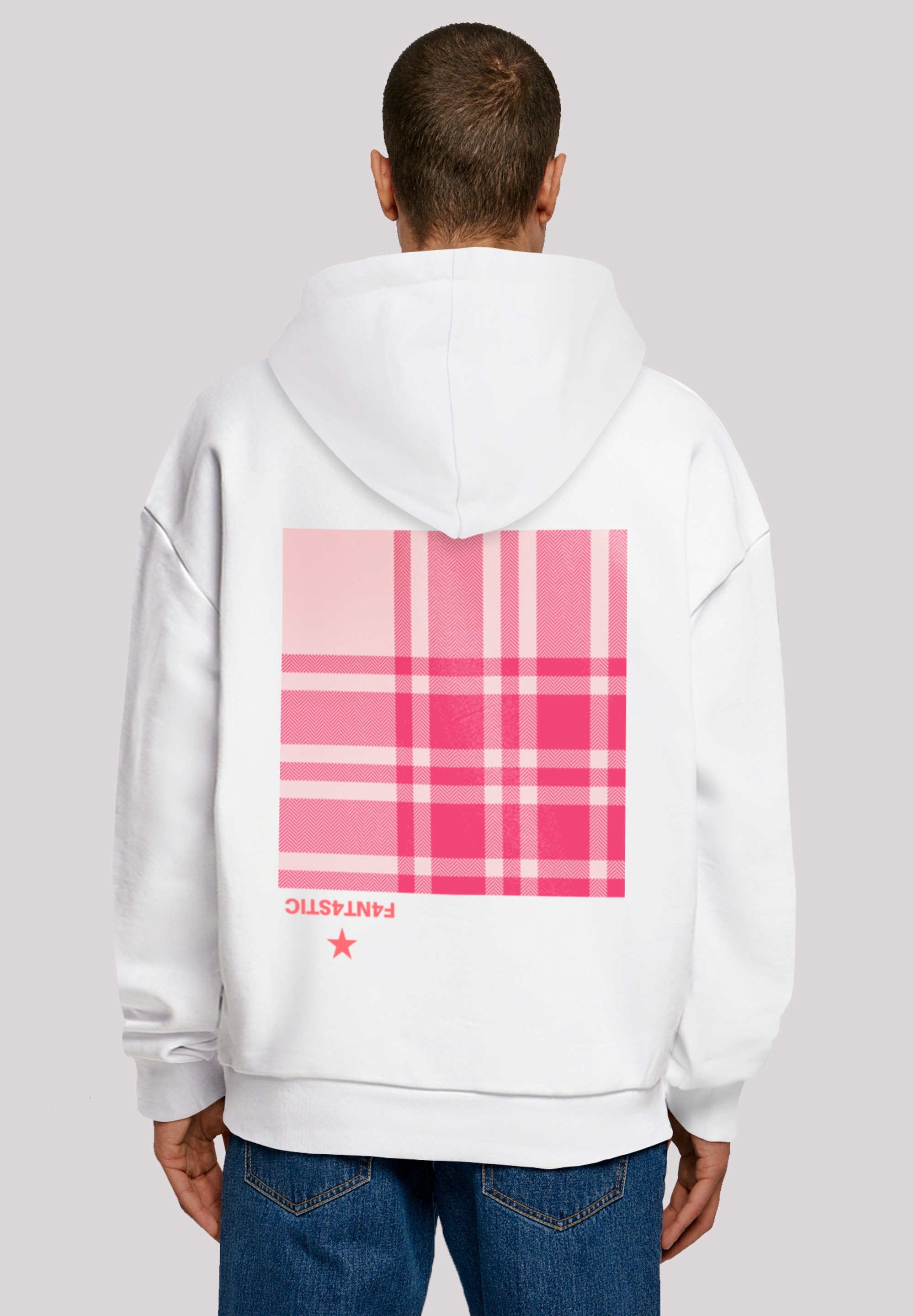 F4NT4STIC Kapuzenpullover "Karo Pink", Print