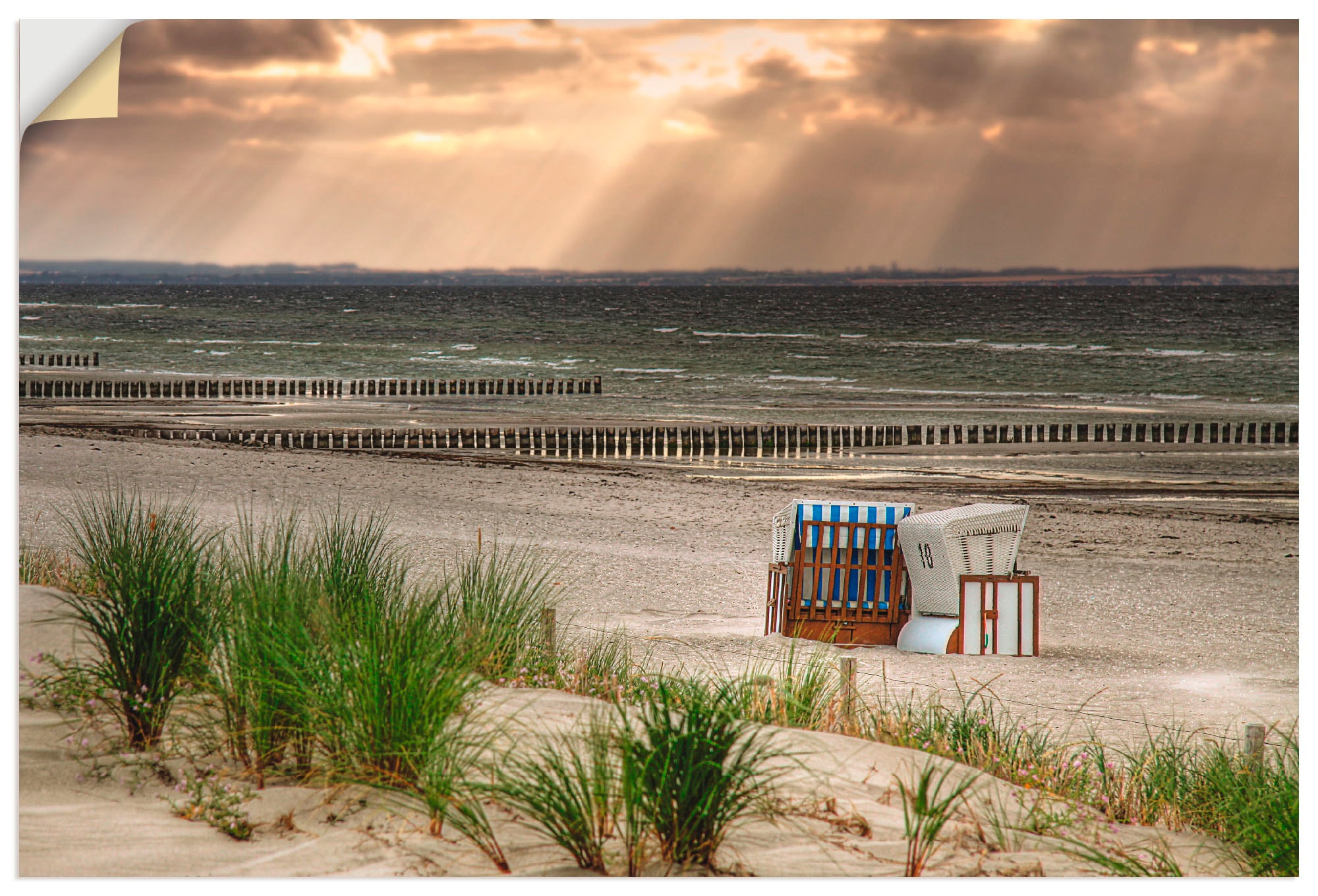 Wandbild »Schwarzer Busch Strand auf Insel Poel«, Strand, (1 St.), als Alubild,...