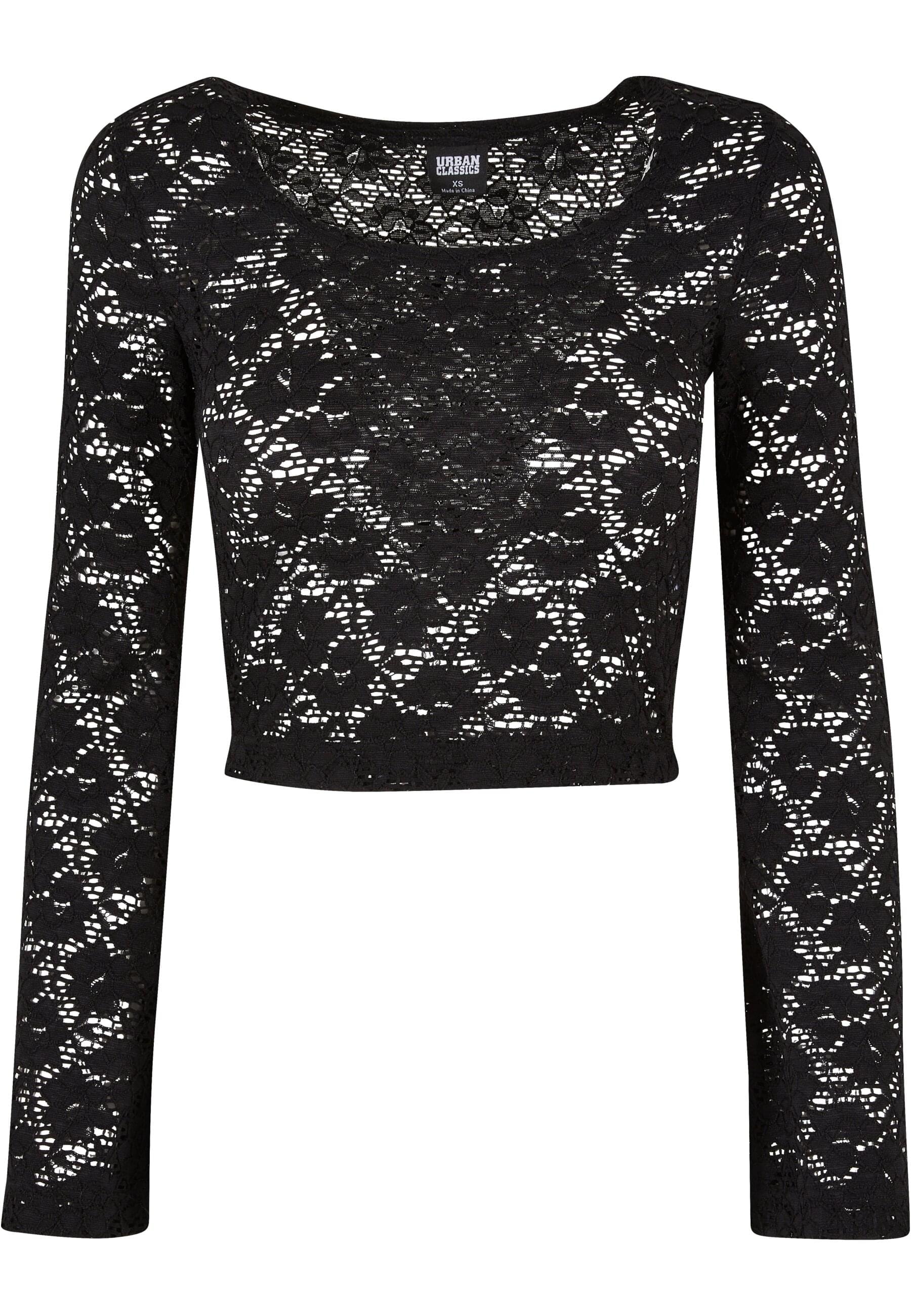 URBAN CLASSICS Longsleeve » Damen Ladies Cropped Lace...