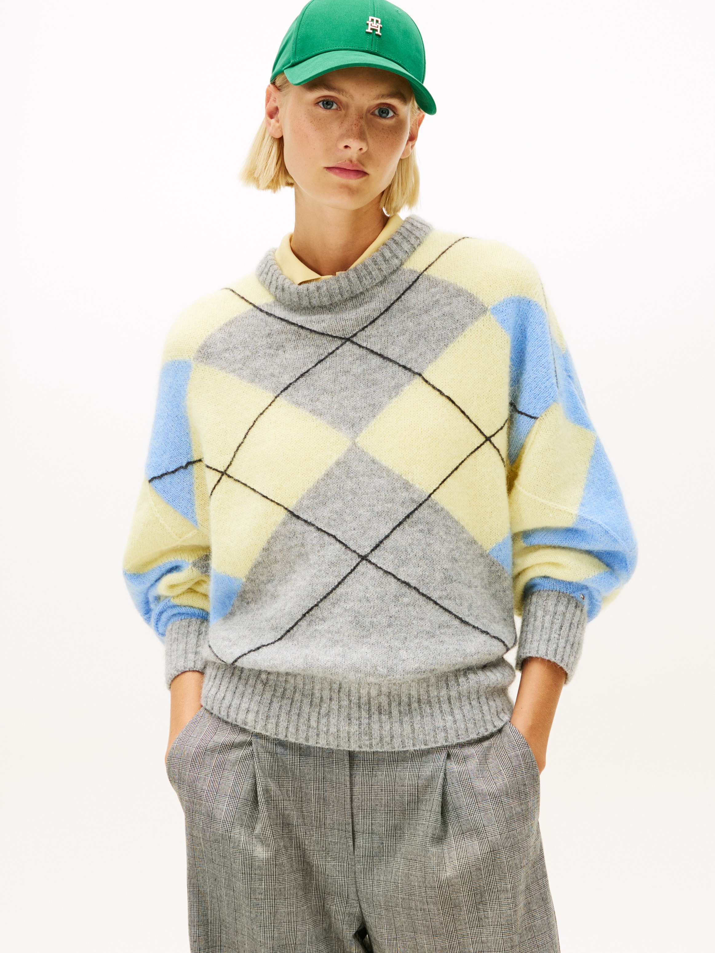 Tommy Hilfiger "ALPACA BLEND ARGYLE C-NK LS SWT"