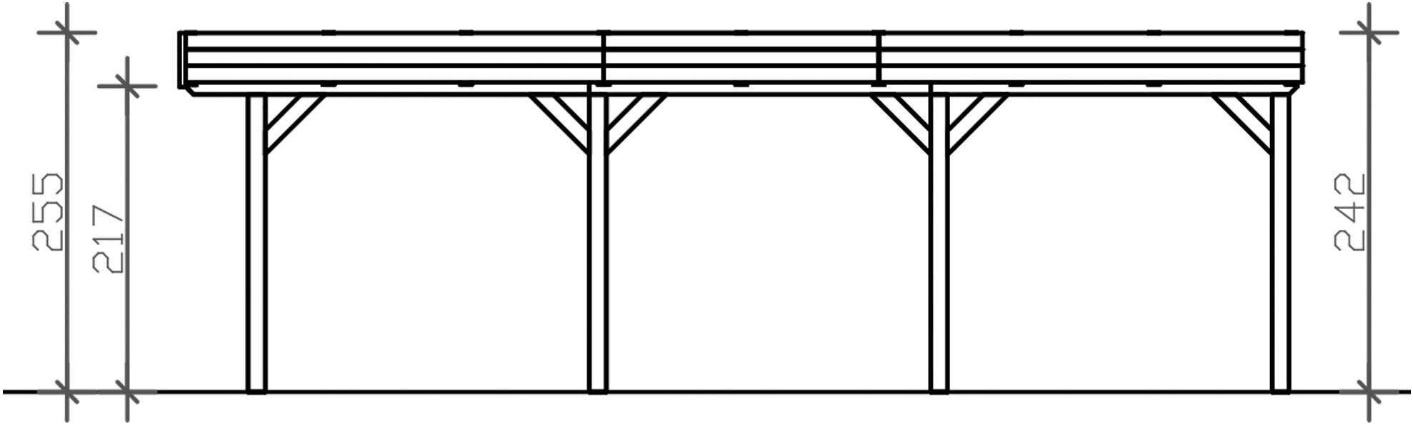 Skanholz Doppelcarport »Grunewald«, Holz, 590 cm, Anthrazit