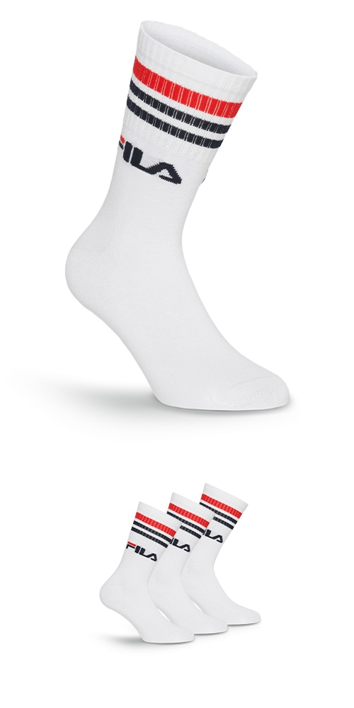 Fila Socken 3 Paar, breites Rippenbündchen, Logoschriftzug, Cotton-Mix günstig online kaufen