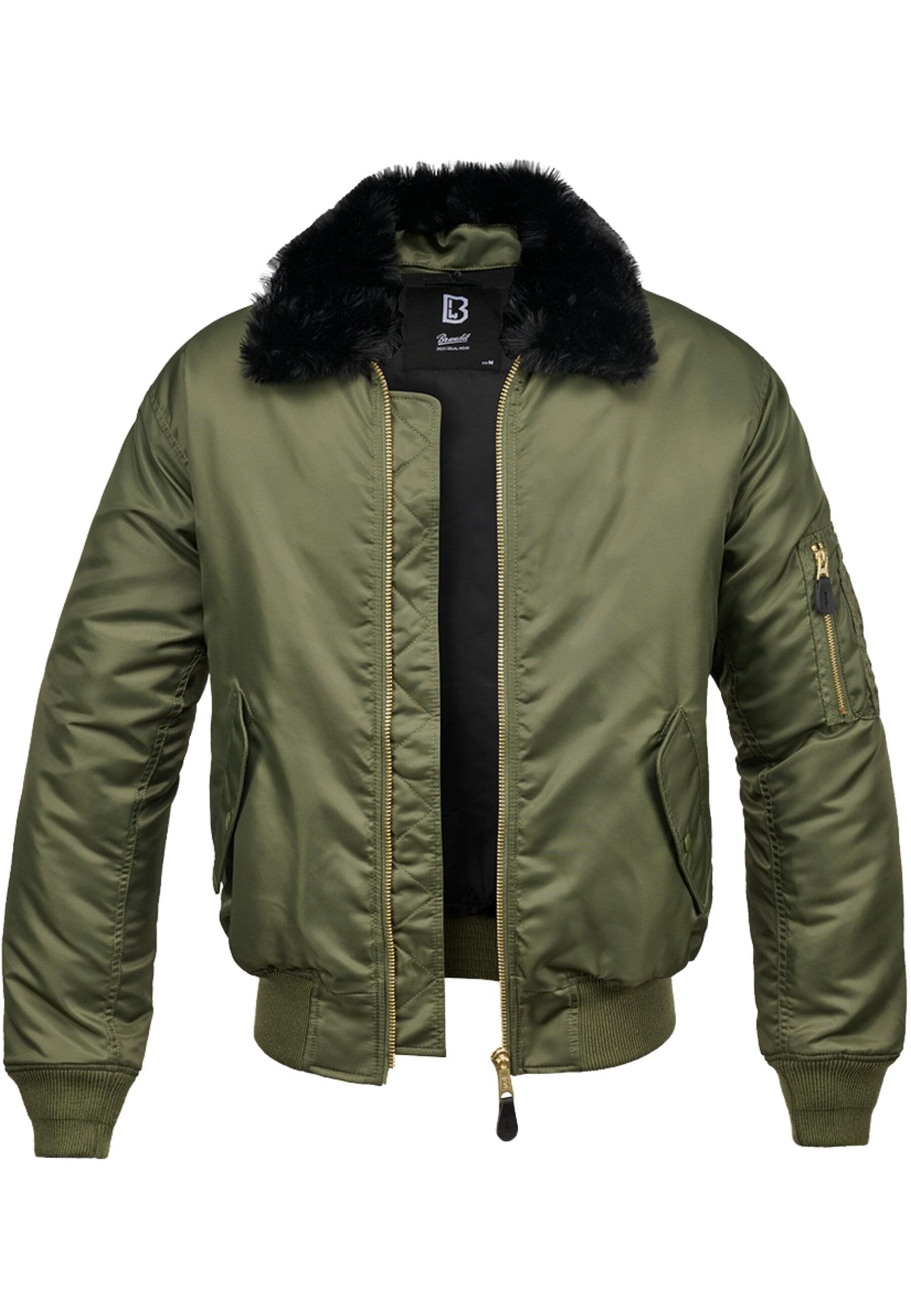 Brandit Winterjacke "Brandit Herren MA2 Jacket Fur Collar", (1 St.), ohne Kapuze