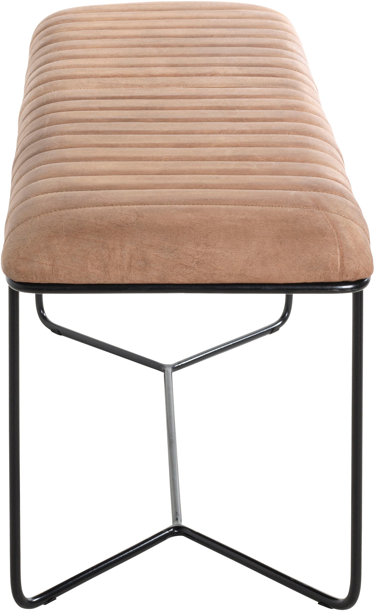 HAKU Hockerbank »Flurbank, Garderobenbank, Sitzbank« rechteckig - aus Leder Braun - B/T/H 100/38/48 cm