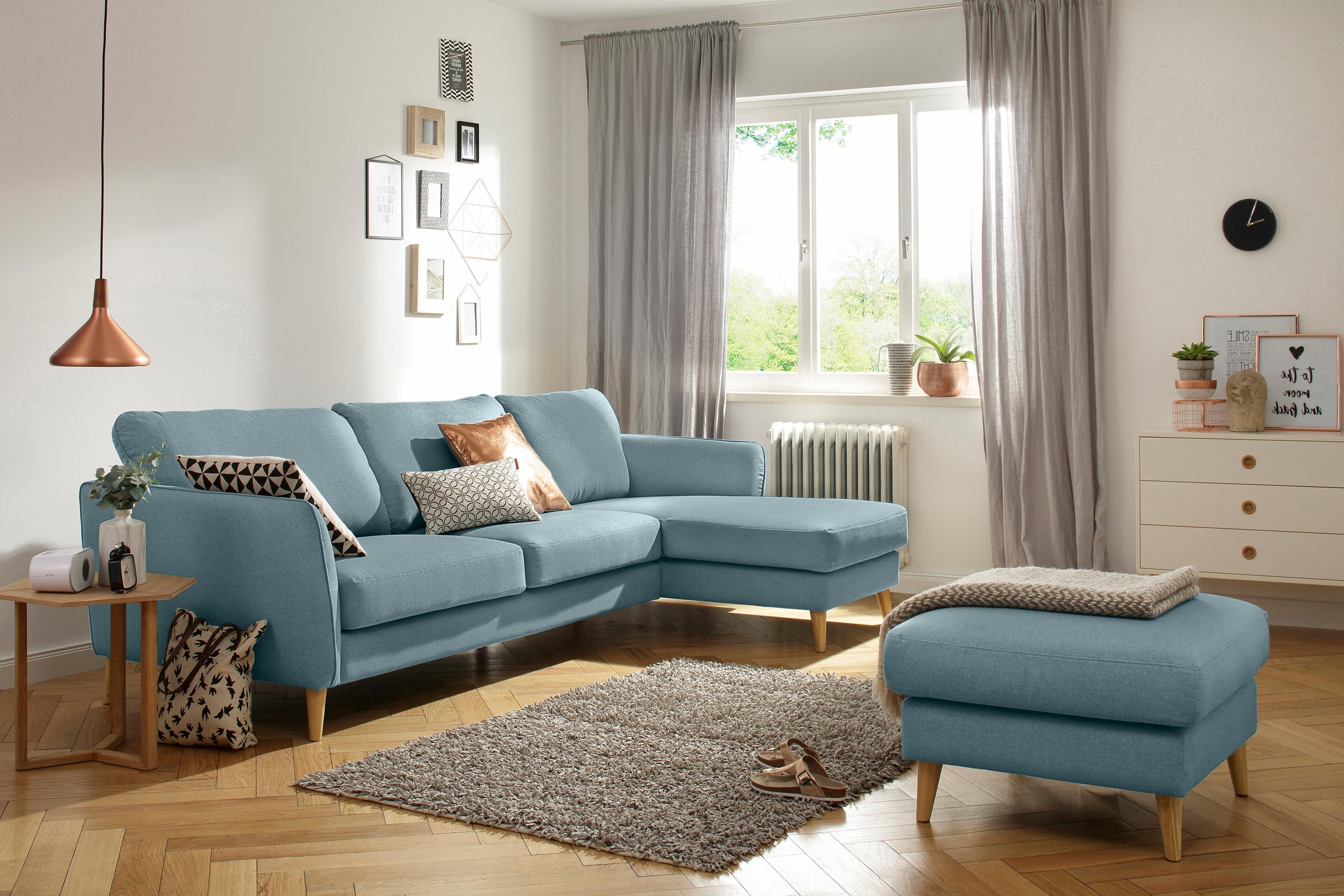 Home affaire Ecksofa "MARSEILLE (279/152cm),L-Form, Rec. rechts/links, vers günstig online kaufen