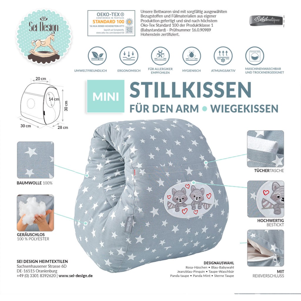 SEI Design Stillkissen »Sterne-Taupe«, (1 tlg.)