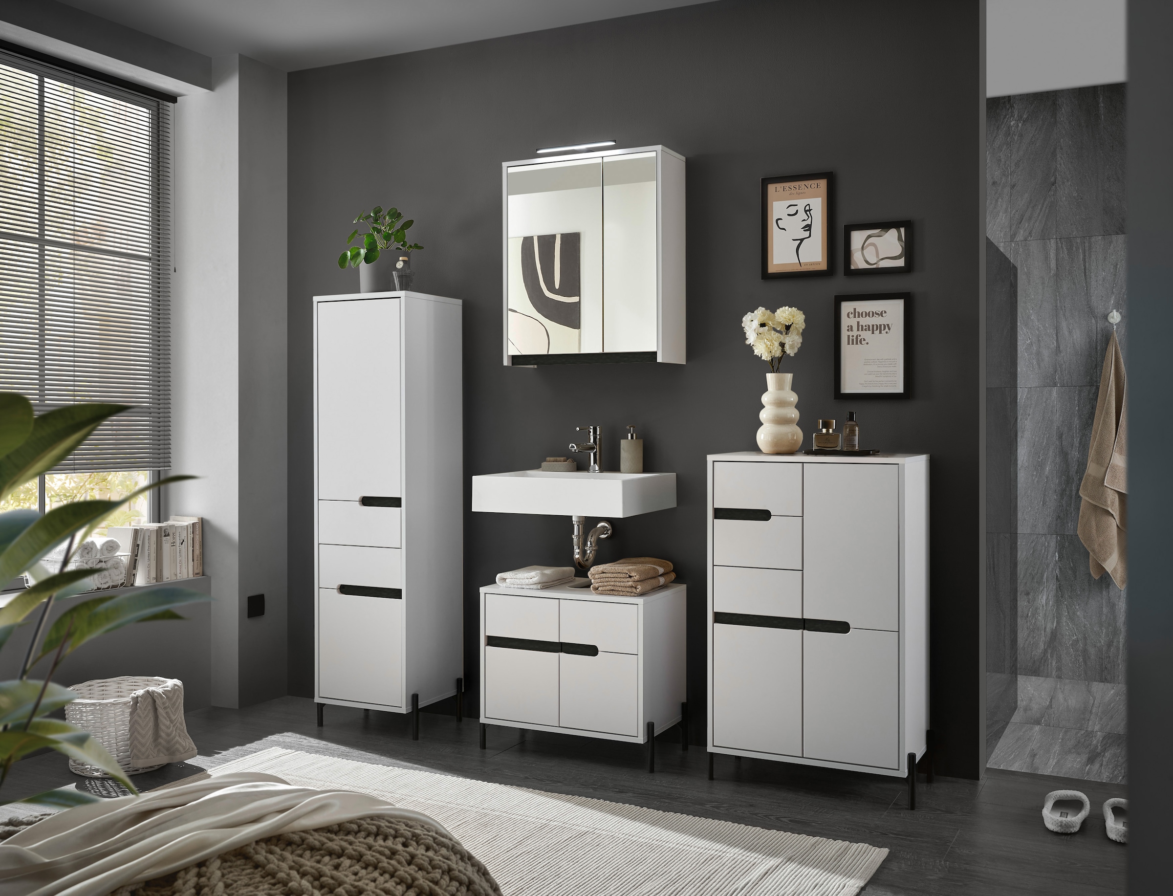 BASIC by Balculina Midischrank »Avanto B/H/T 60x100x35 cm« 1 Stk. tlg. Breite 60cm, Softclose für Türen, FSC-Mix 70%