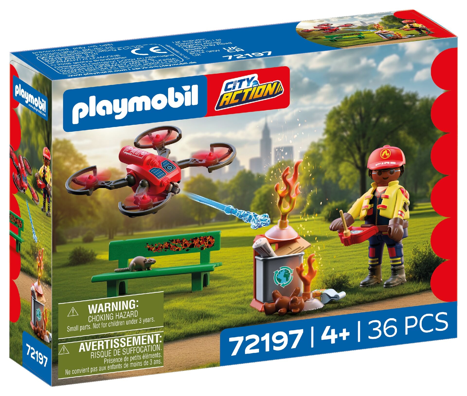 Playmobil® Konstruktions-Spielset »Feuerwehr-Löschdrohne (72197), City Action« Made in Europe