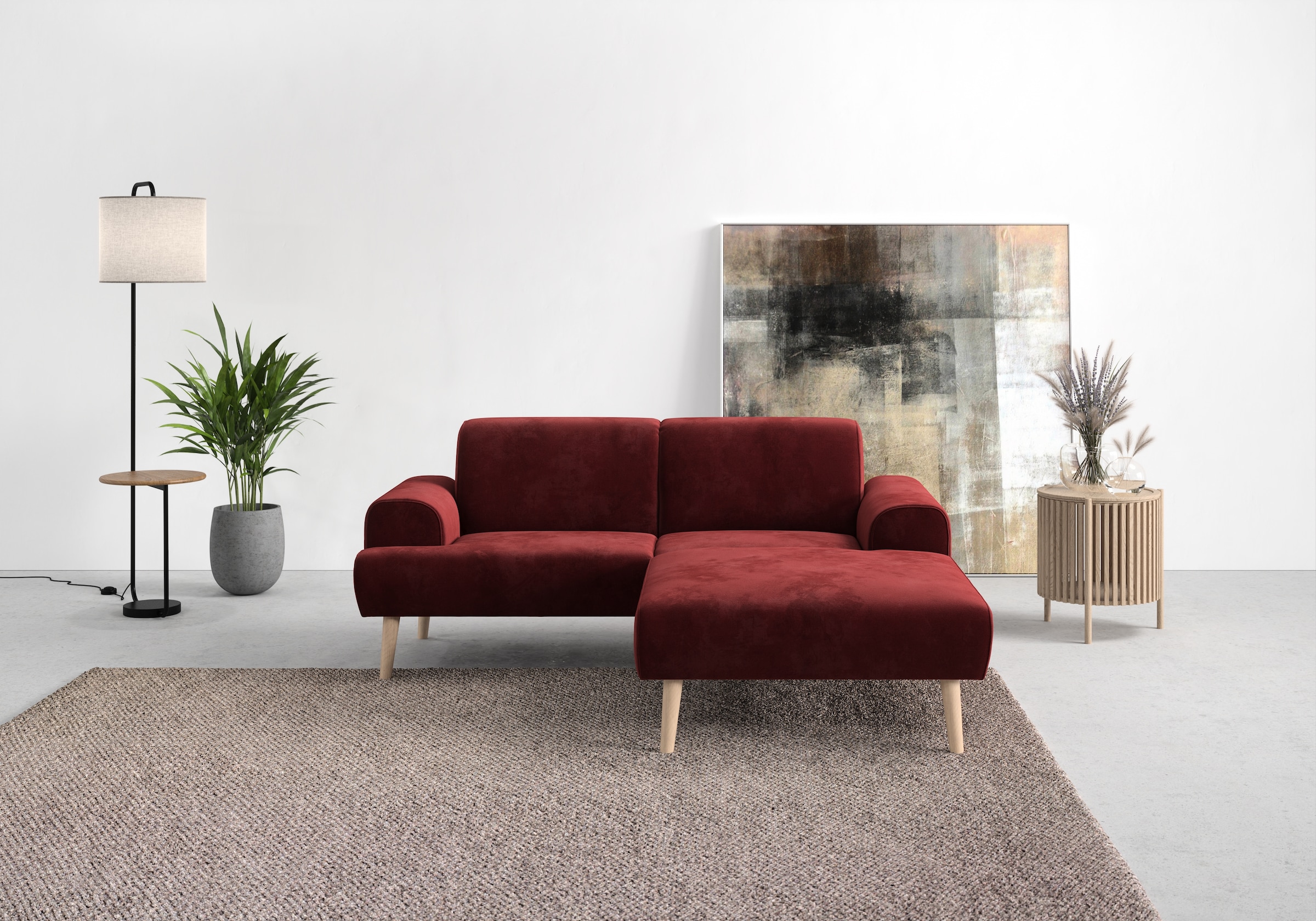 Home affaire Ecksofa "Swift Scandic Design, komfortabler Federkern, Breite 192cm, L-Form" Federkern-Polsterung, B/T/H: 192/83/176 cm