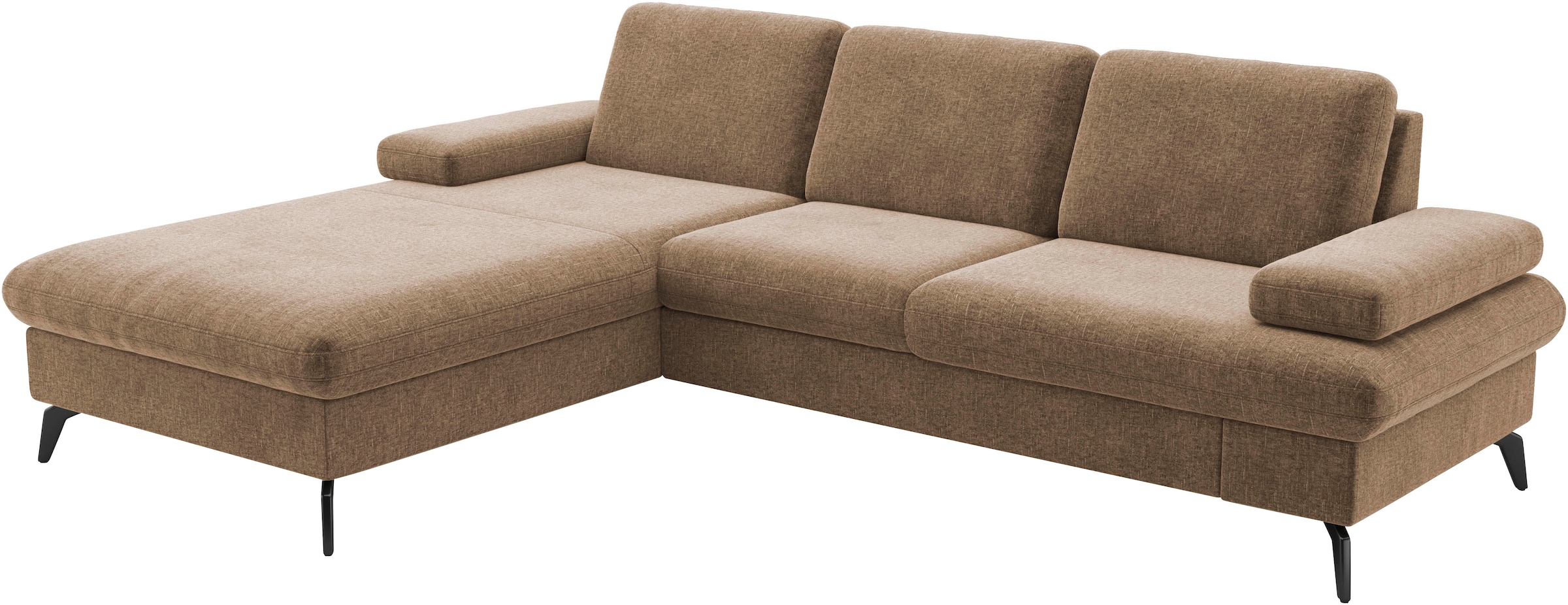 sit&more Ecksofa »Morris Jubi L-Form«, inkl. Armteilfunktion und 1 Zierkissen, wahlweise mit Bettfunktion