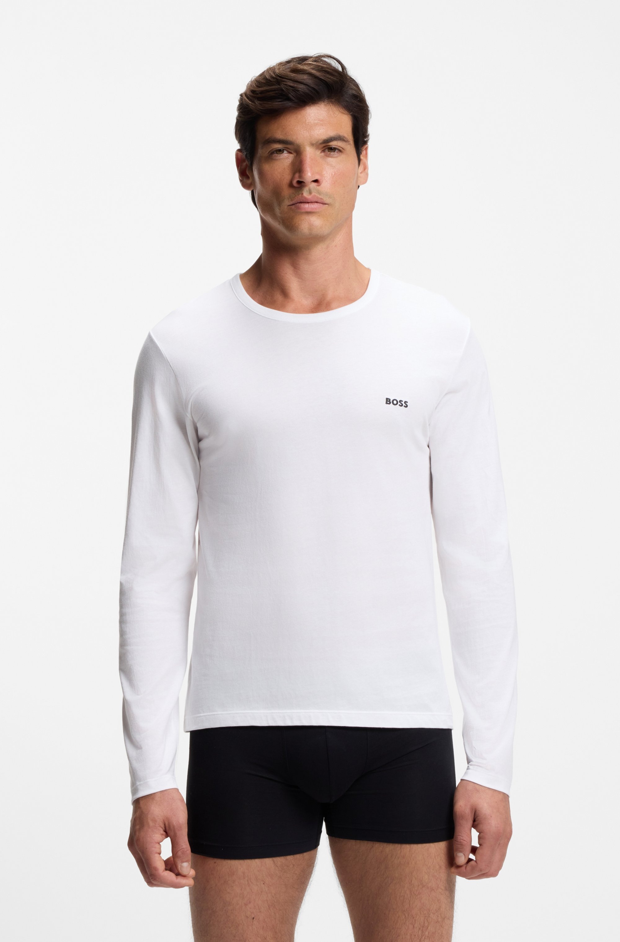 BOSS Langarmshirt "longsleeve-Shirt R-Neck Classic COTTON 3pcs/pack" 3 Stk. günstig online kaufen