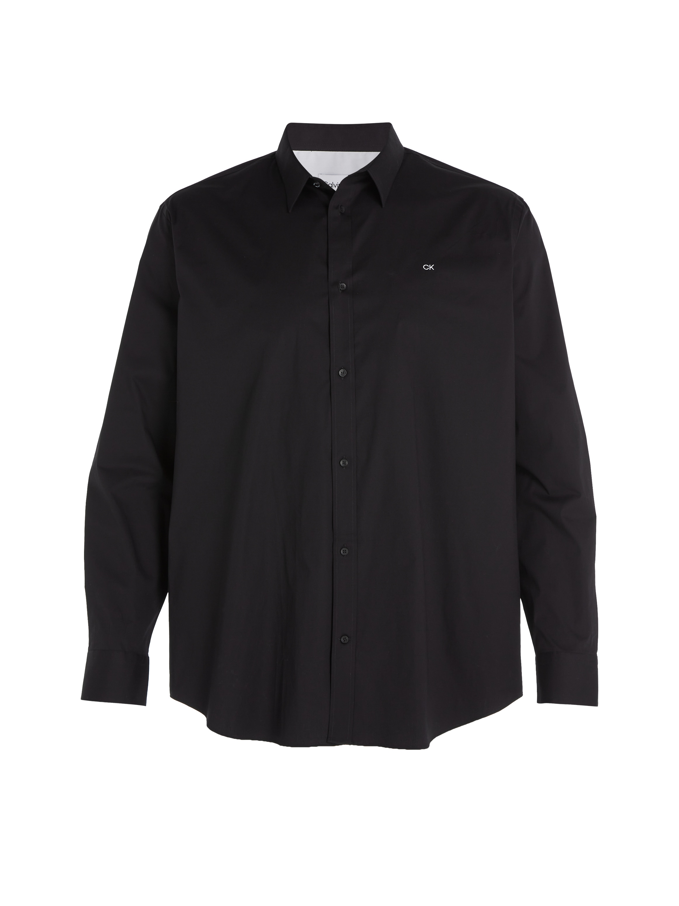 Calvin Klein Big&Tall Langarmhemd »BT_STRETCH POPLIN SLIM SHIRT«, in großen Größen mit durchgehender Knopfleiste