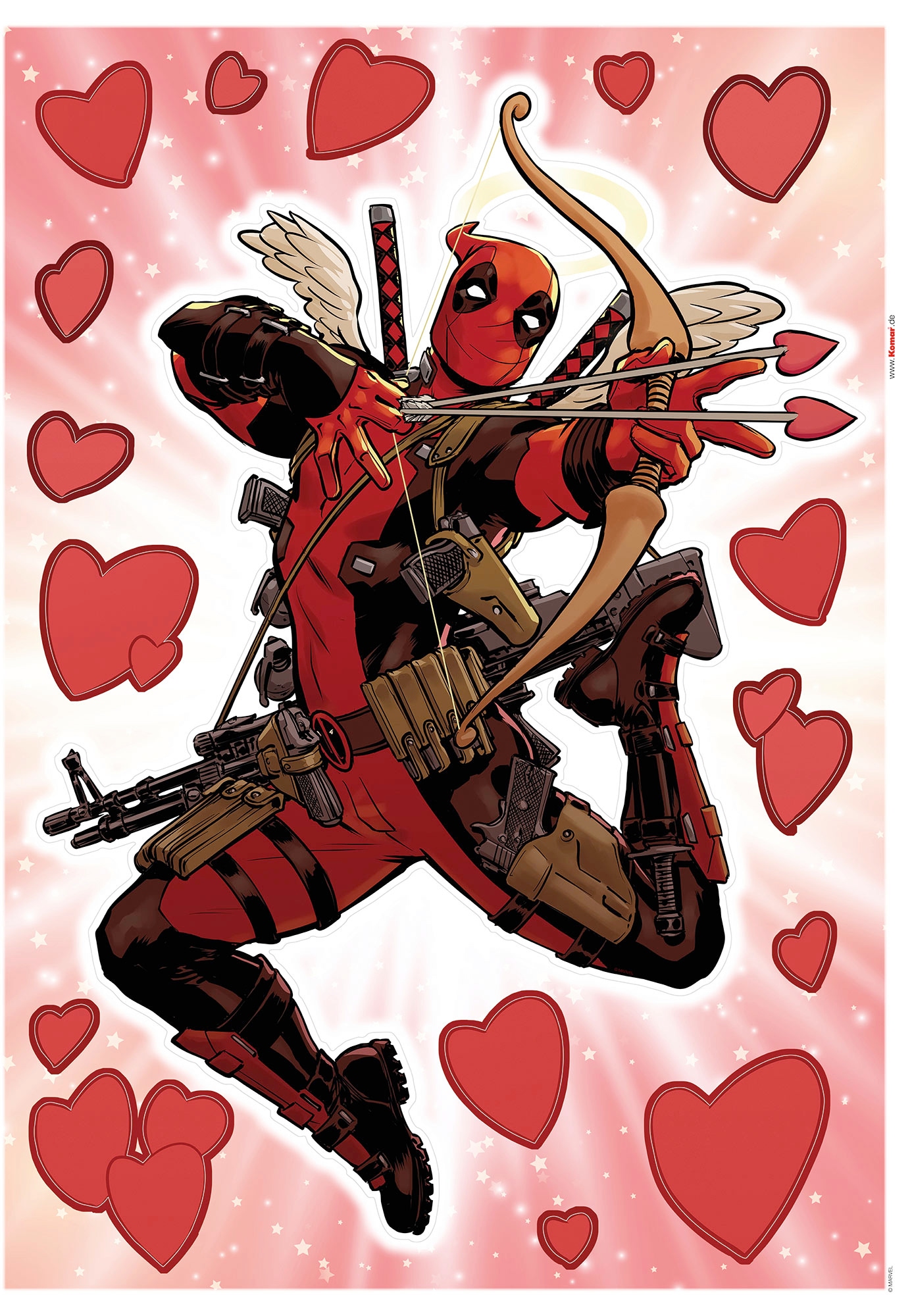 Komar Wandtattoo "Deadpool Lovepool - Größe 50 x 70 cm" selbstklebend, Wandsticker, Kinderzimmer