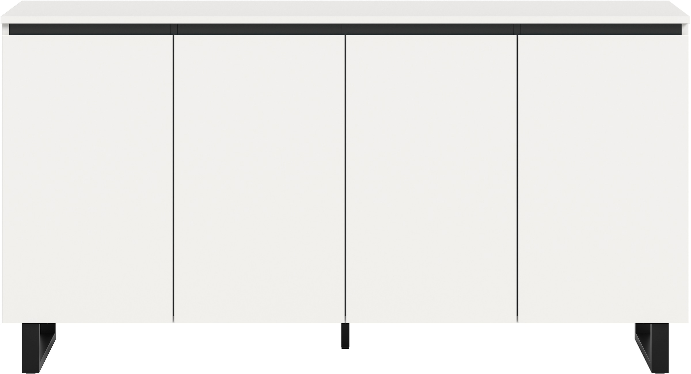 INOSIGN Sideboard »TOMA, Breite: 160 cm, mit Metall-Kufen-Fuß, 4 Türen, 4 Einlegeböden«, Anrichte, Kommode, Schrank, Board, Higboard