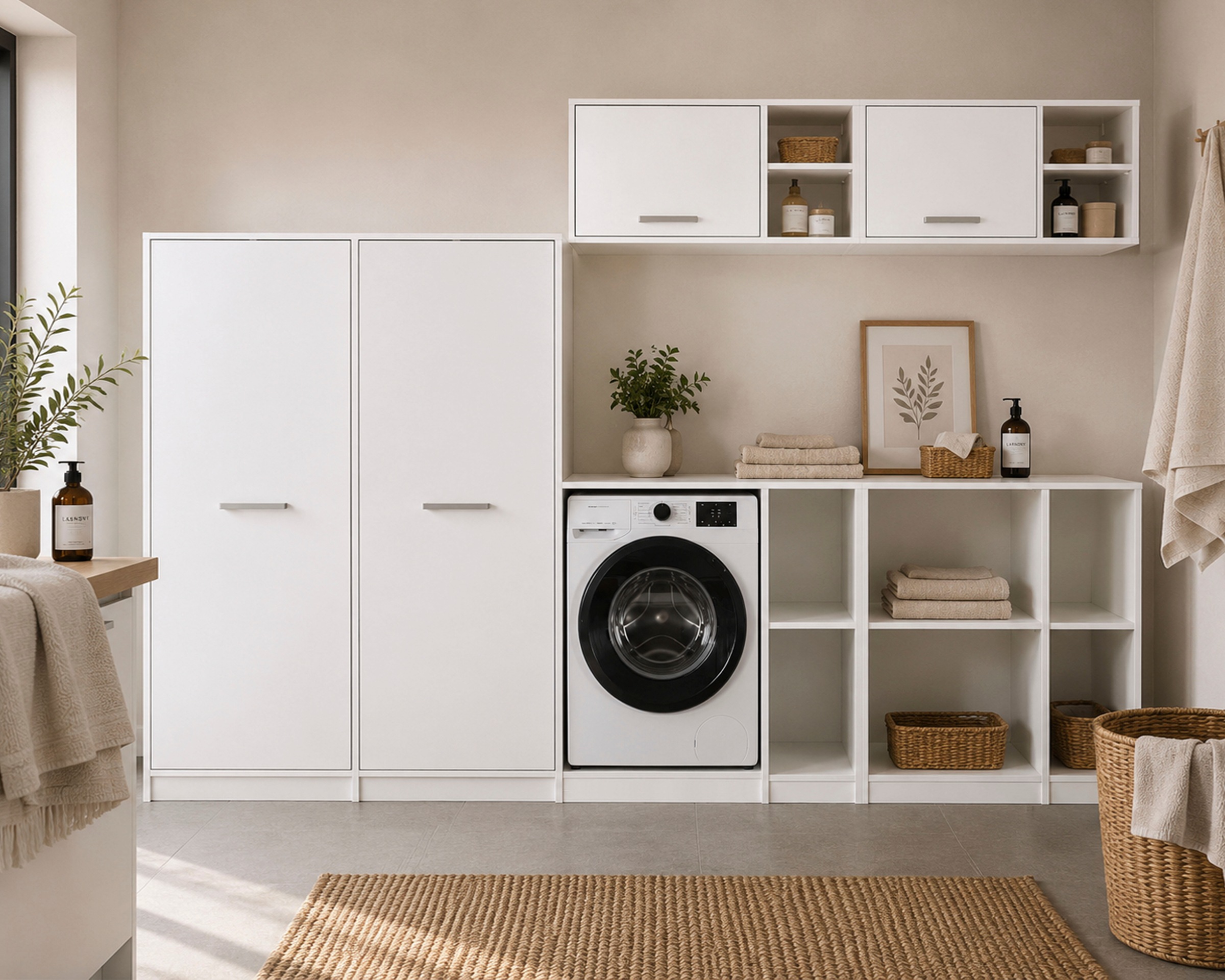 Inter Link Mehrzweckschrank-Set »Norela, Modulares Waschmaschinen-Set mit Hochschrank & Stauraum« 6 Stk. tlg.