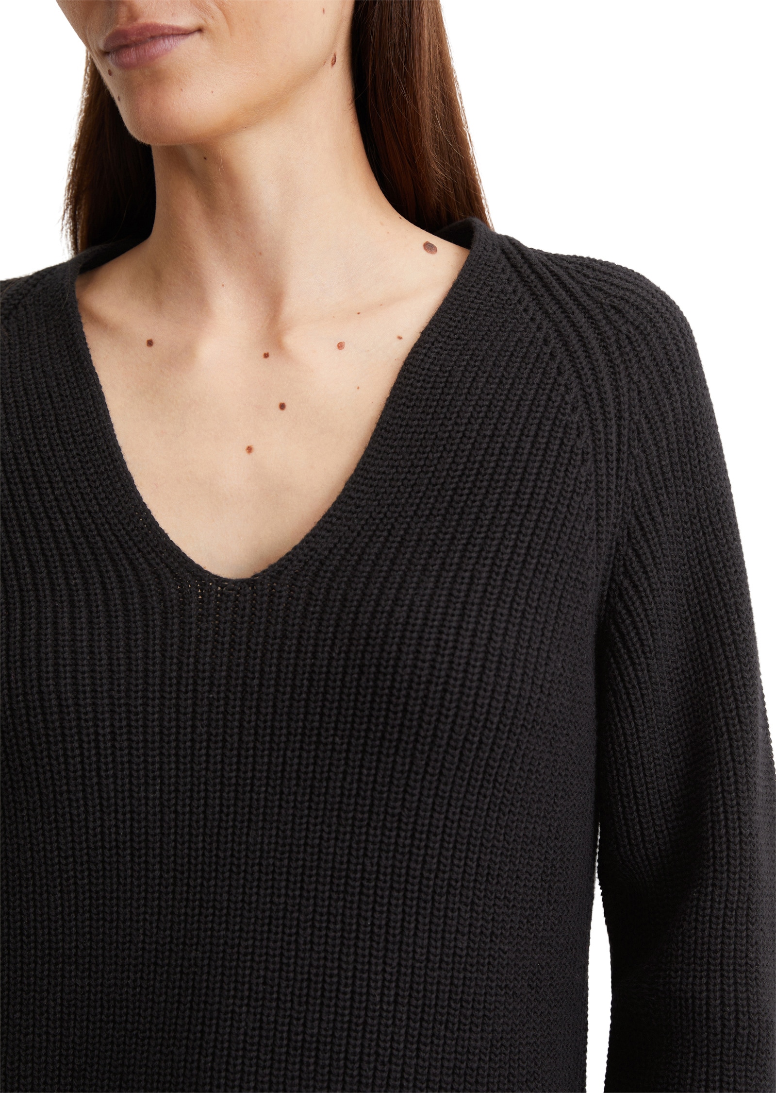 Marc O'Polo V-Ausschnitt-Pullover »aus softem Baumwoll-Garn«