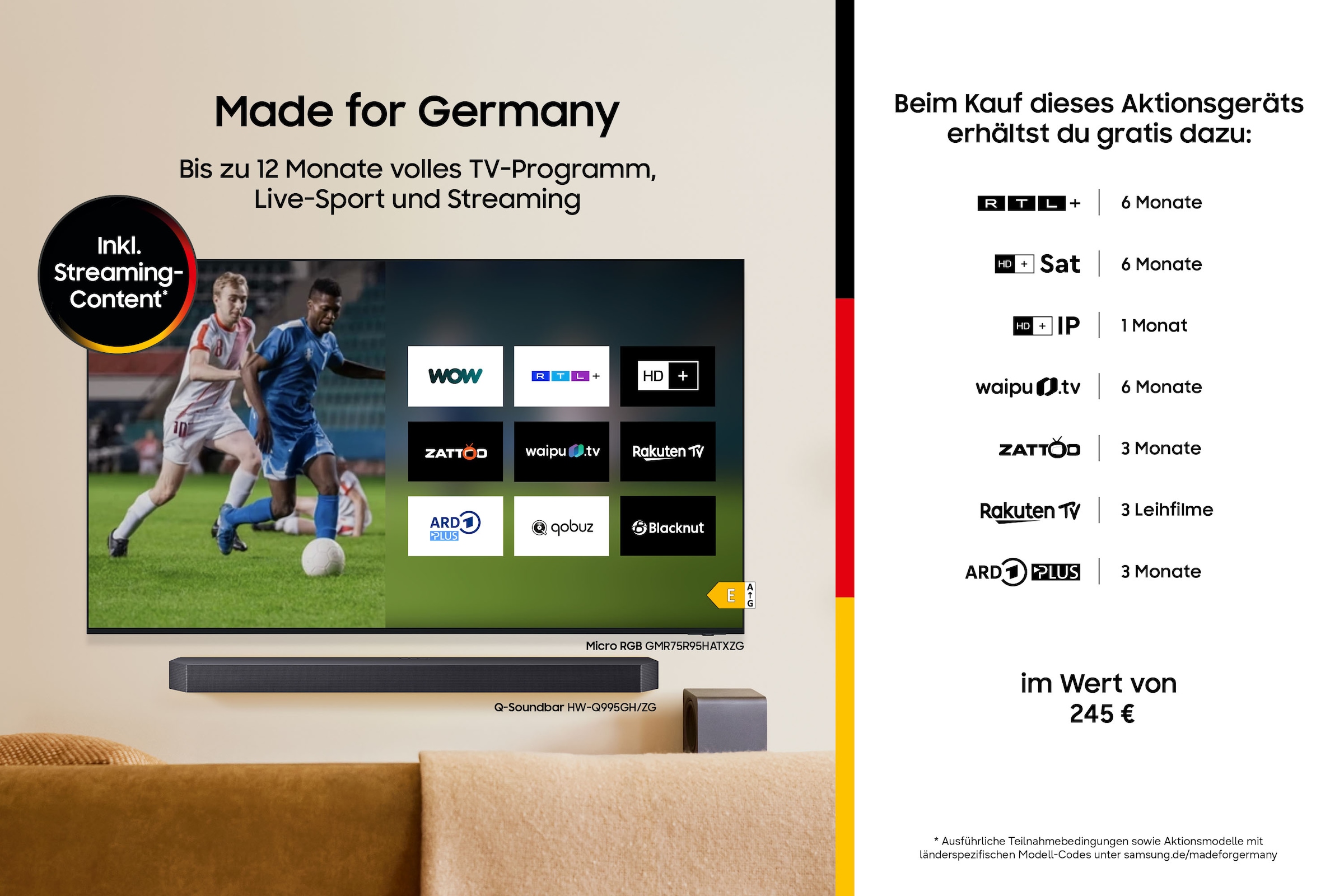 Samsung QLED-Fernseher »GQ65LS03HAU« 163 cm/65 ″ Smart-TV