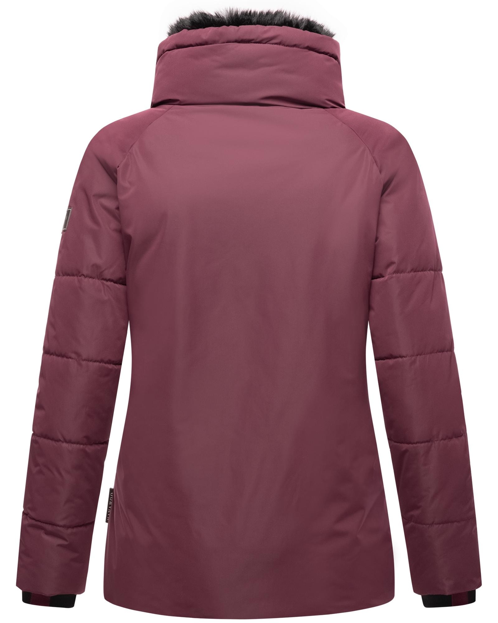Navahoo Winterjacke »Frostii XIV«, ohne Kapuze, modische Damen Winter Steppjacke mit Kunstfellkragen