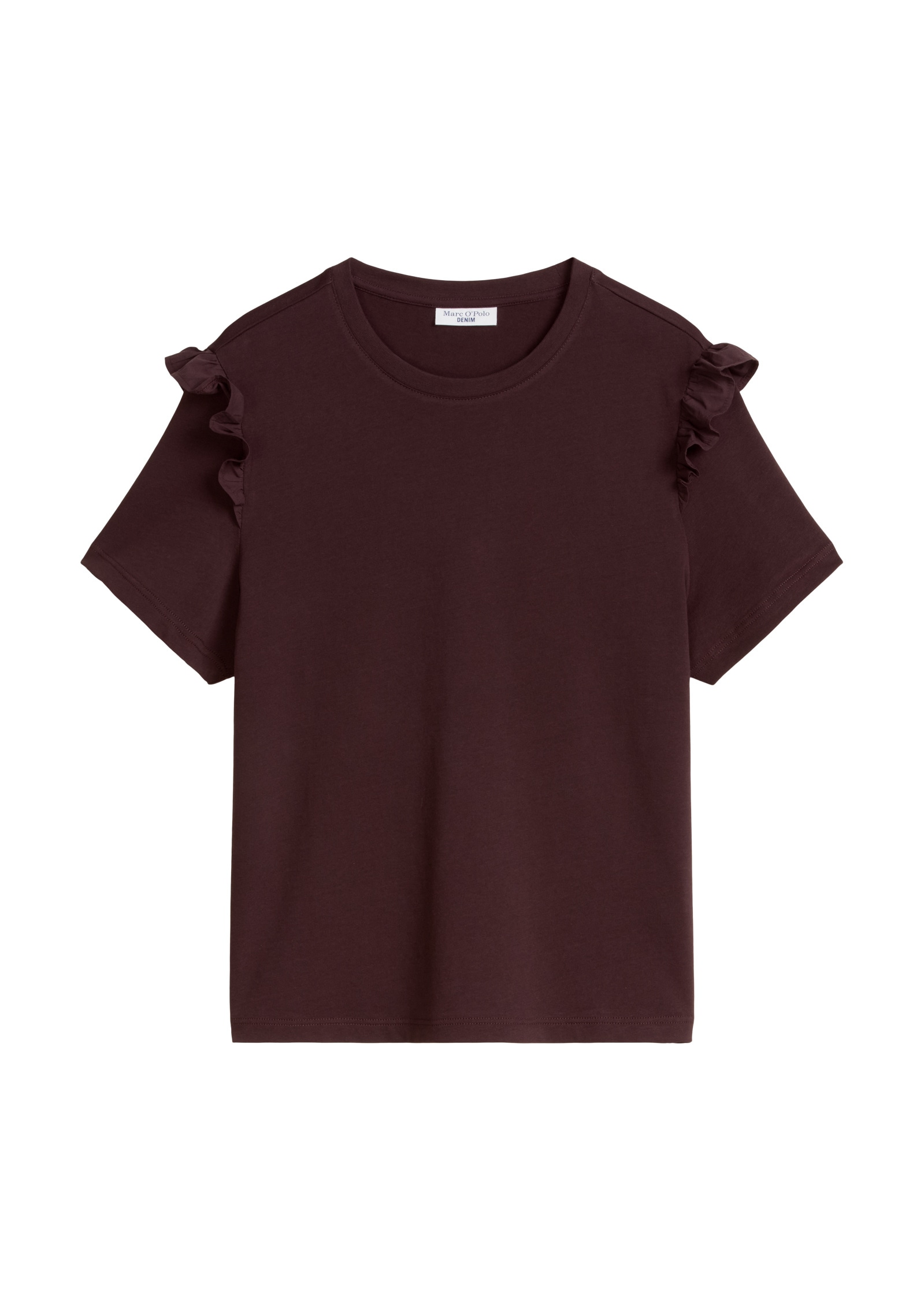 Marc O'Polo DENIM T-Shirt »mit Popline-Rüschen am Arm«