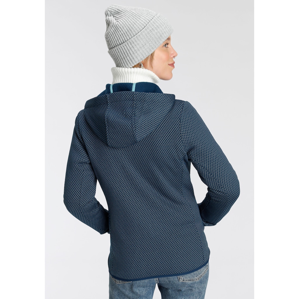 CMP Strickfleecejacke, mit Kapuze