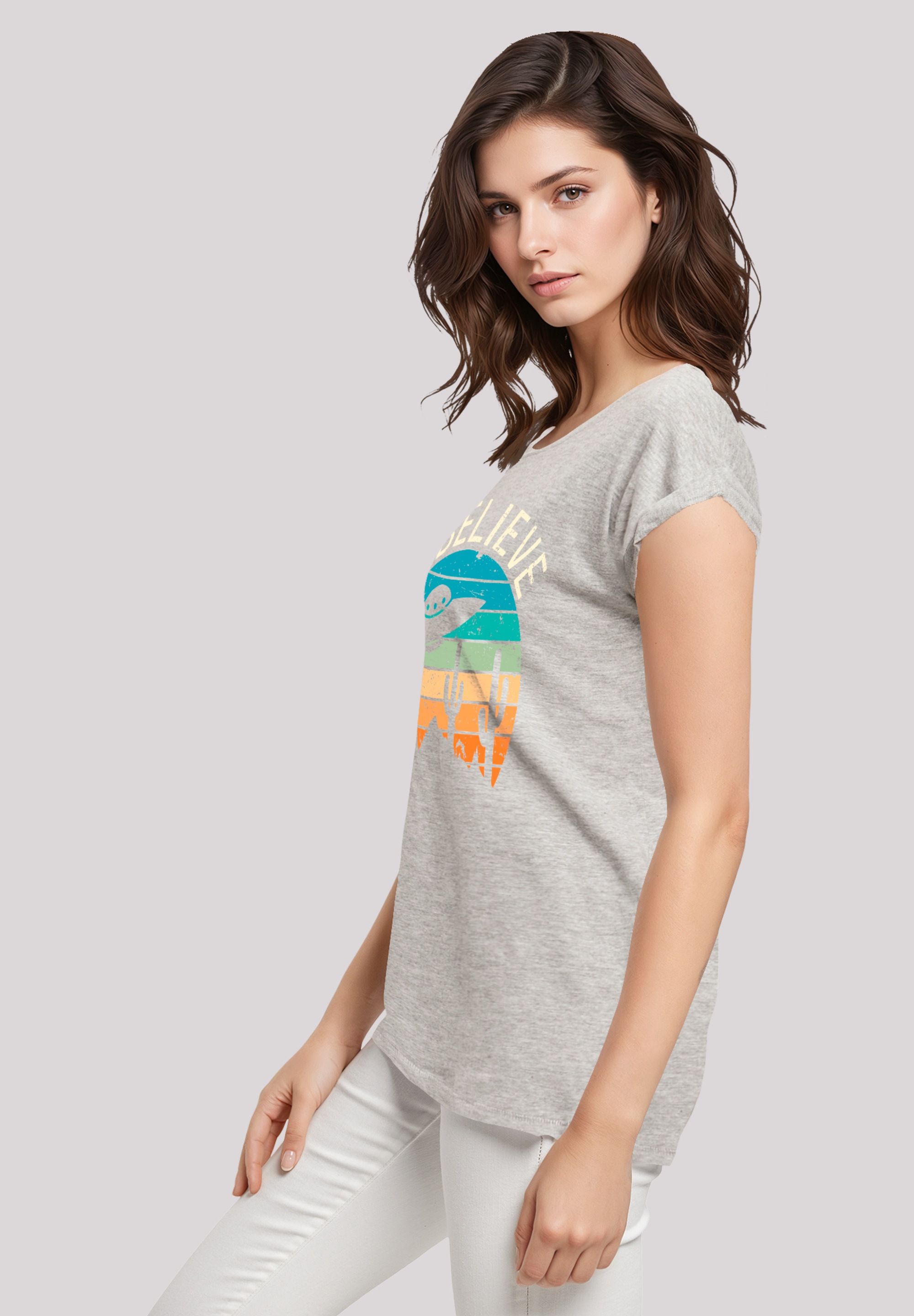 F4NT4STIC T-Shirt »I Believe UFO Alien Sonnenuntergang«, Premium Qualität