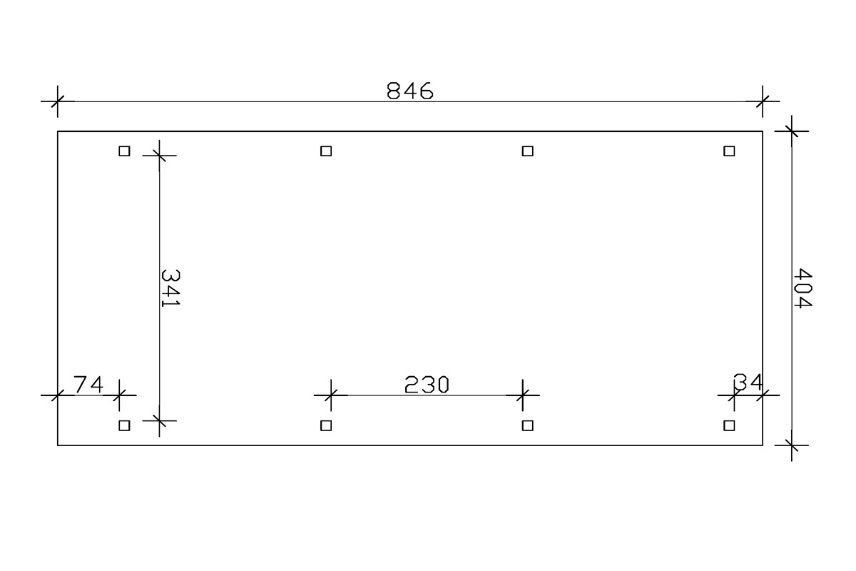 Skanholz Einzelcarport »Caravan-Emsland«, 341 cm, natur