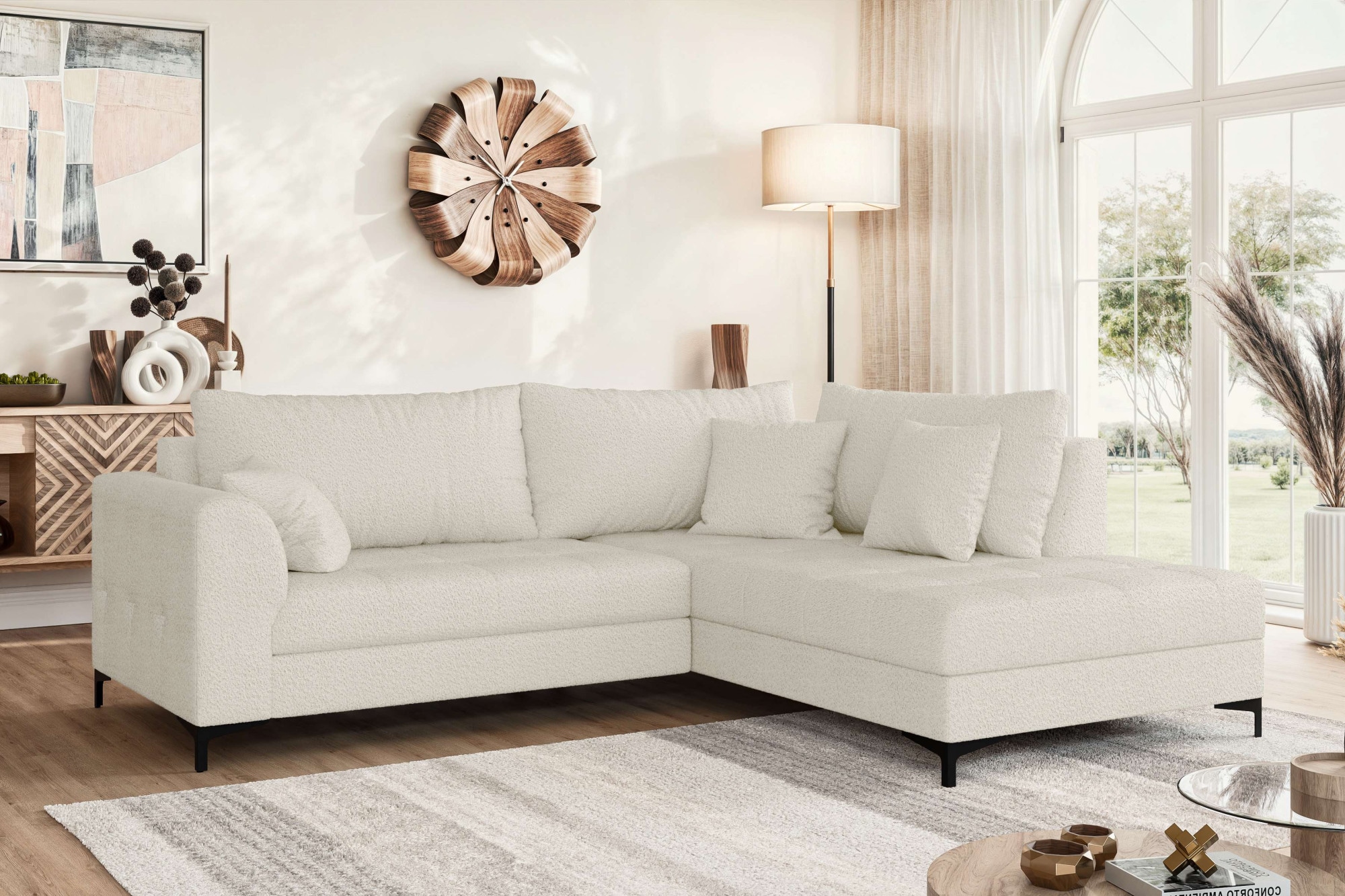 OTTO home Ecksofa "LEEVKE Design-Sofa mit Ottomane rechts/links bestellbar, günstig online kaufen