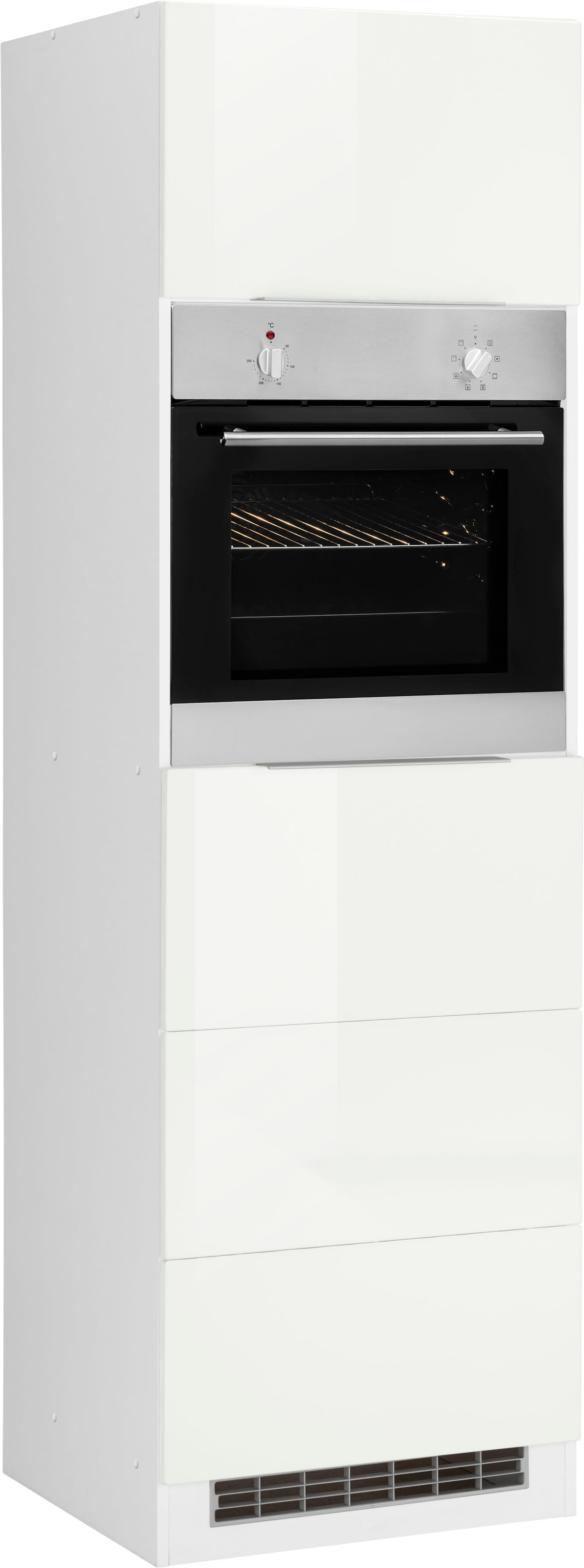 KOCHSTATION Backofenumbauschrank »KS-Brindisi«, 60 cm breit, 200 cm hoch, viel Stauraum
