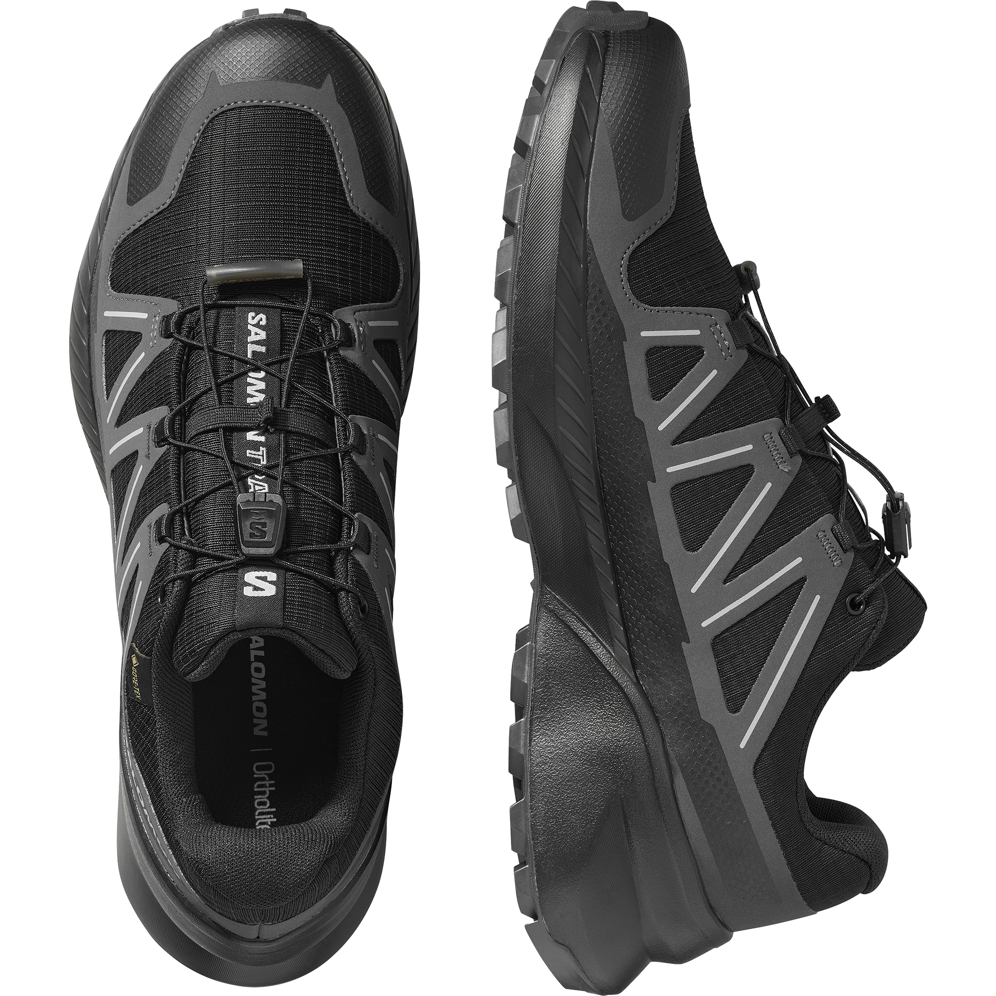 Trailrunningschuh SALOMON "SPEEDCROSS PEAK GORE-TEX", Herren, Gr. 46, schwarz, schwarz, asphalt, Synthetik, Textil, Schuhe, wasserdicht 2