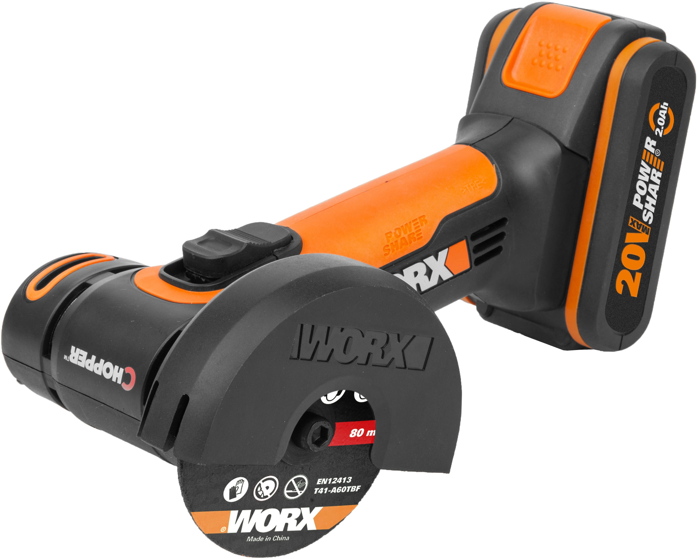 Worx Akku-Winkelschleifer »WX801 Chopper« mit Akku & Ladegerät