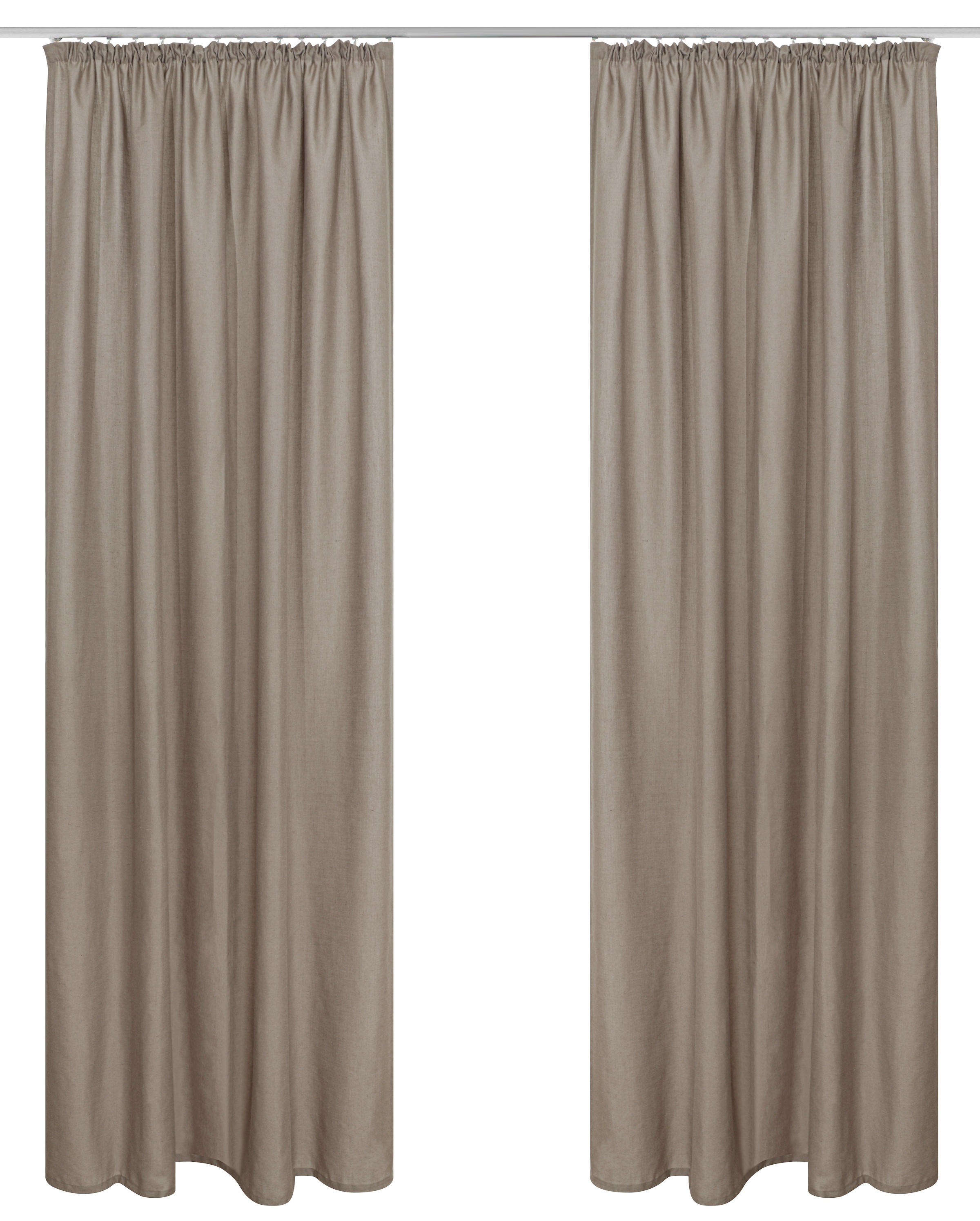 OTTO home Gardine »Rudy, 1 Stück, Leinenstruktur, halbtransparent« Kräuselband 1 Stk. tlg. Halbtransparent, Leinenlook, Polyester-Leinen Mischung