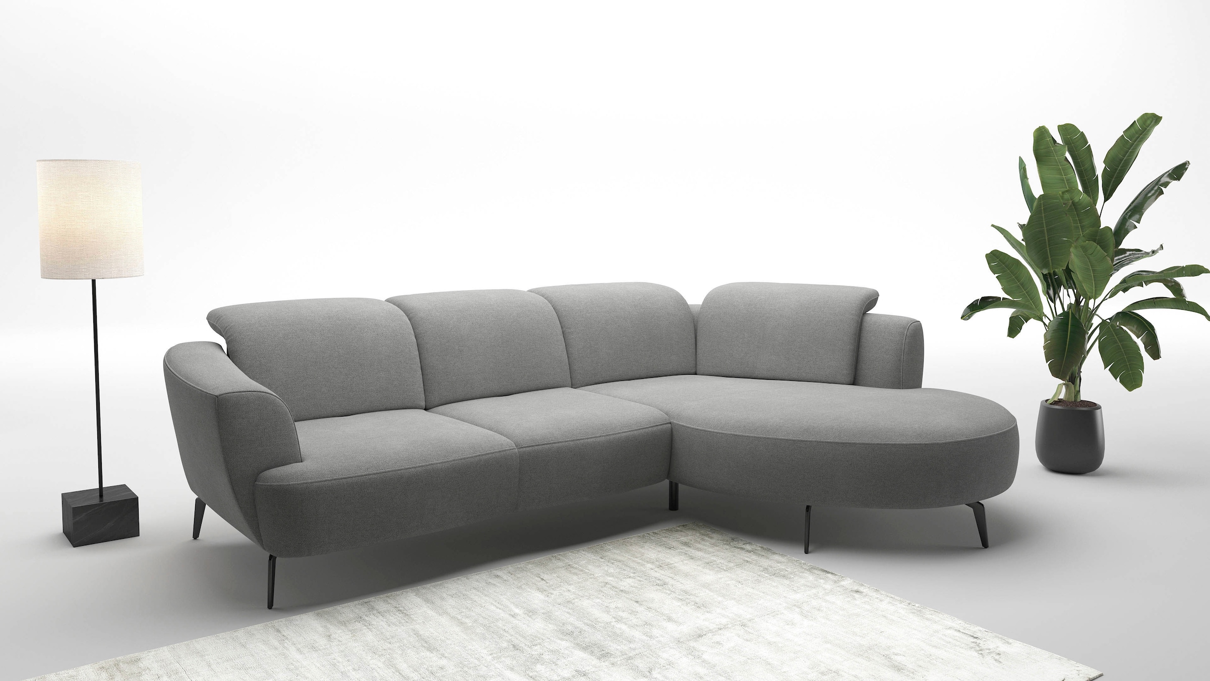sit&more Ecksofa "Zoe" ink.Sitztiefenverstellung, wahlweise mit Kopfteilverstellung