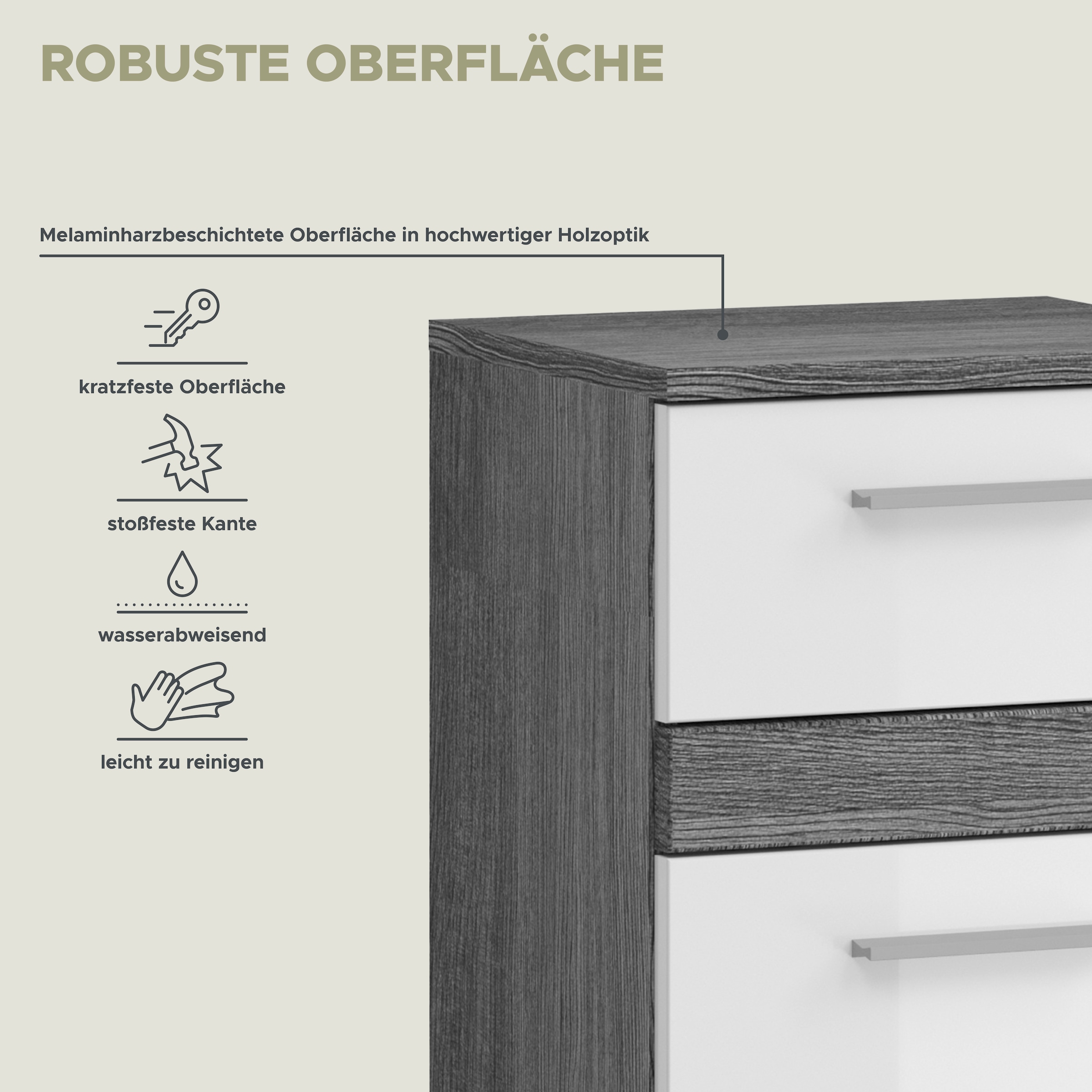 welltime Unterschrank »LUCCA, TOPSELLER!, Breite 35cm, 1 Tür (TA wechselbar), 1 Schubkasten«, MDF Front, Badmöbel, Badschrank, Schrank, Bad, Badezimmer